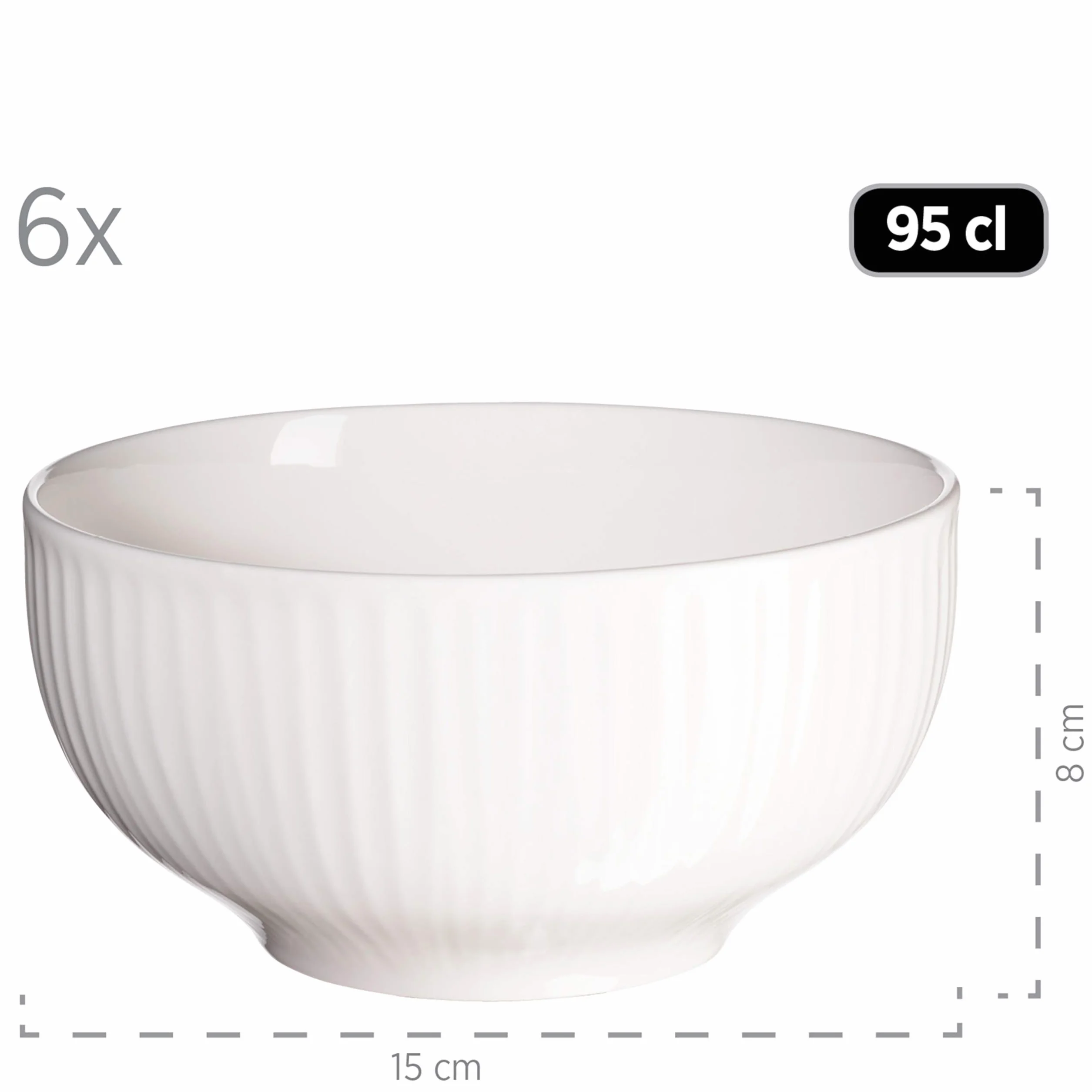Mäser Dalia 931462 Zestaw Naczyń, Biały, 18 elementów