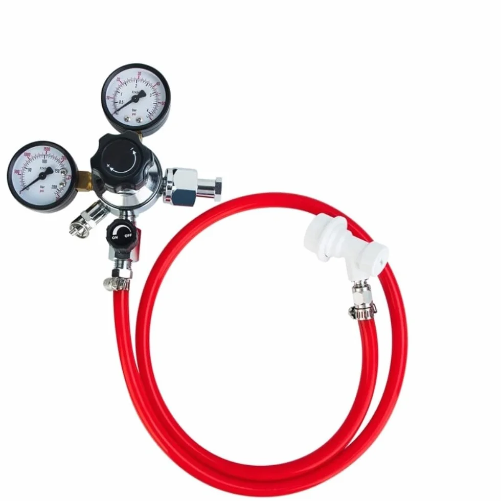 Browarnictwo domowe 5/16 "Blokada kulowa Zespół przewodu gazowego piwa Wąż PCV z nakrętką obrotową Barb Zestaw rurek dozujących gaz CO2 do beczki