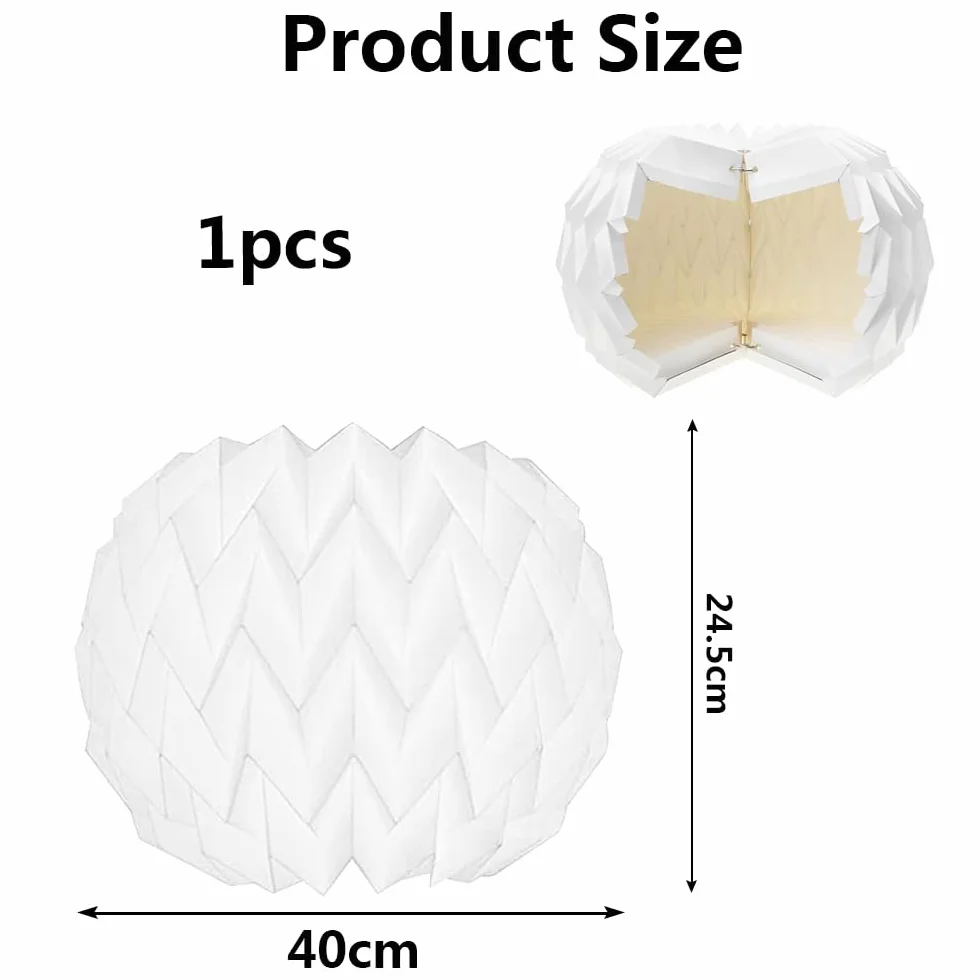 Abażur lampy w stylu nordyckim z papieru kreatywnego, papier origami, składany klosz wiszący, dekoracja artystyczna, do salonu, jadalni, sypialni