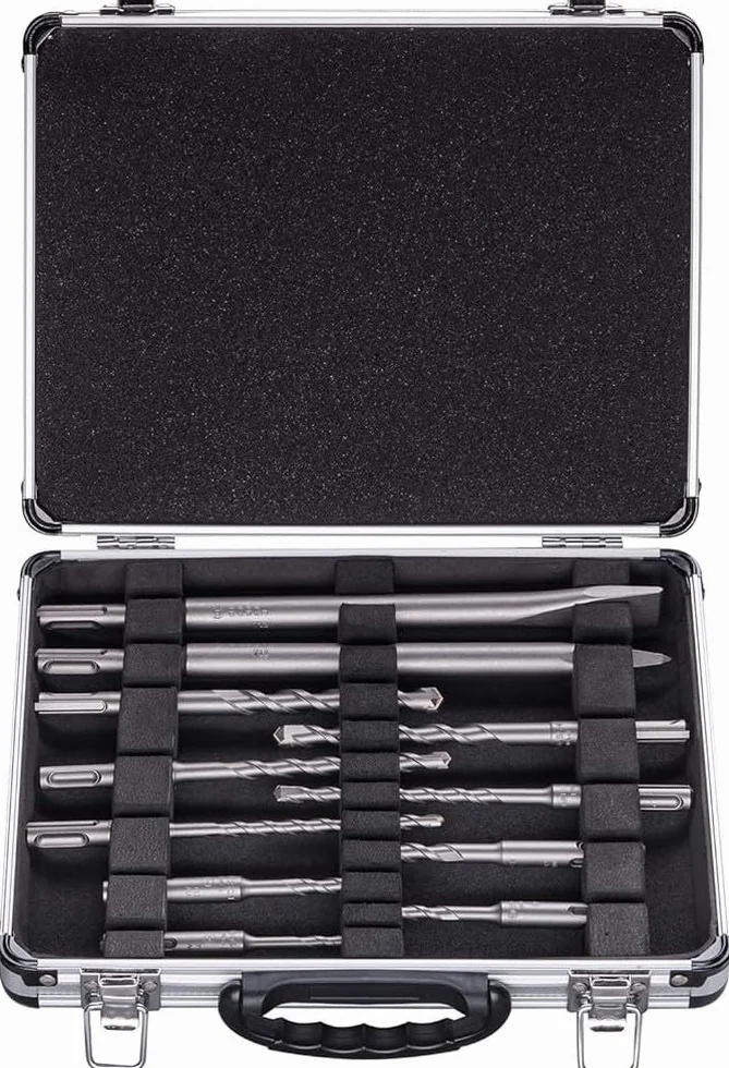 Bosch Professional Zestaw Wierteł i Dłut Sds Plus, 11szt, Średnica 5-12mm, do Betonu, Akcesoria do Młotów Udarowych i Młotowiertarek