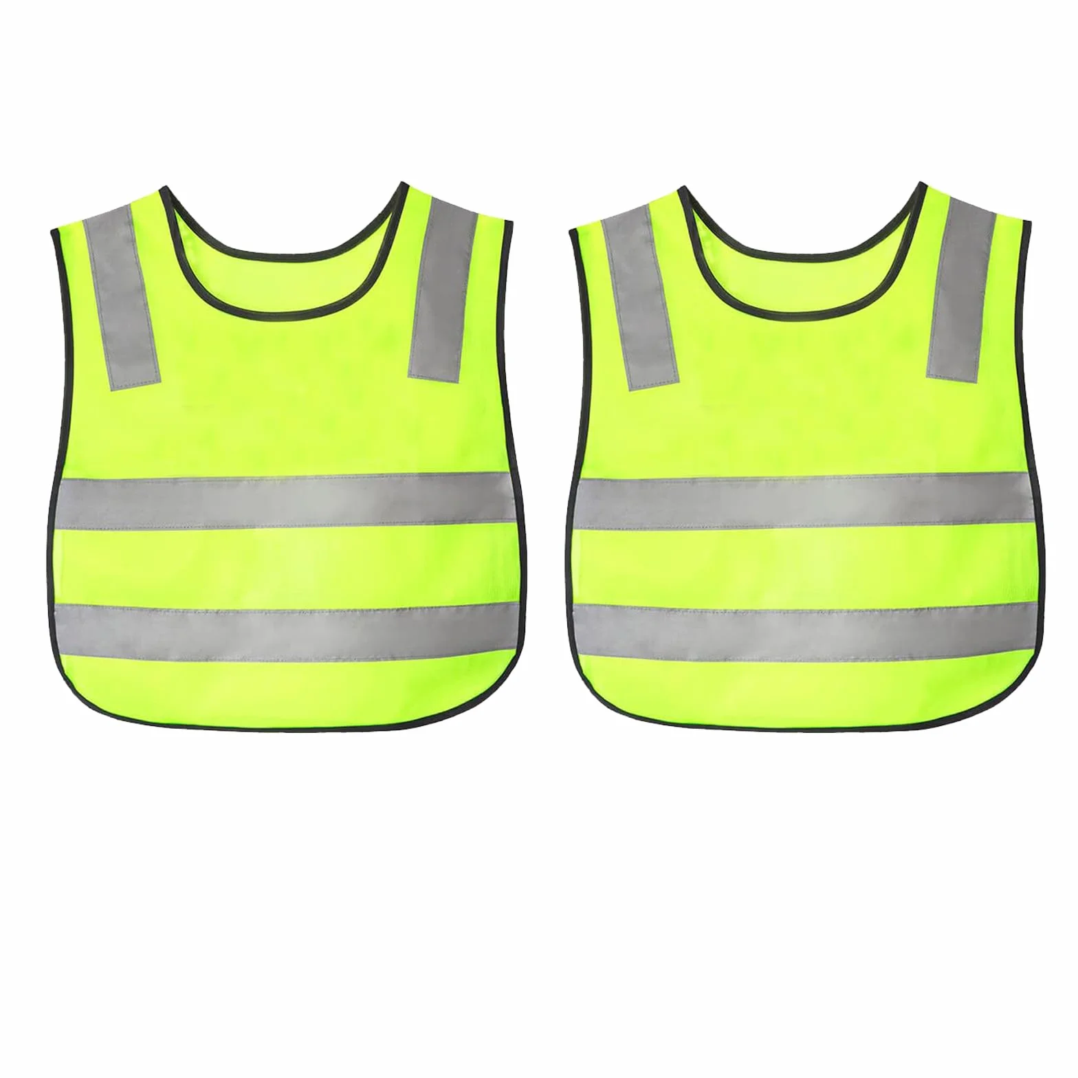 4 szt. kamizelki Hi Vis dla dzieci, żółte, wysoka widoczność, odblaskowa kamizelka bezpieczeństwa dla dzieci, dziewcząt, chłopców, na zewnątrz