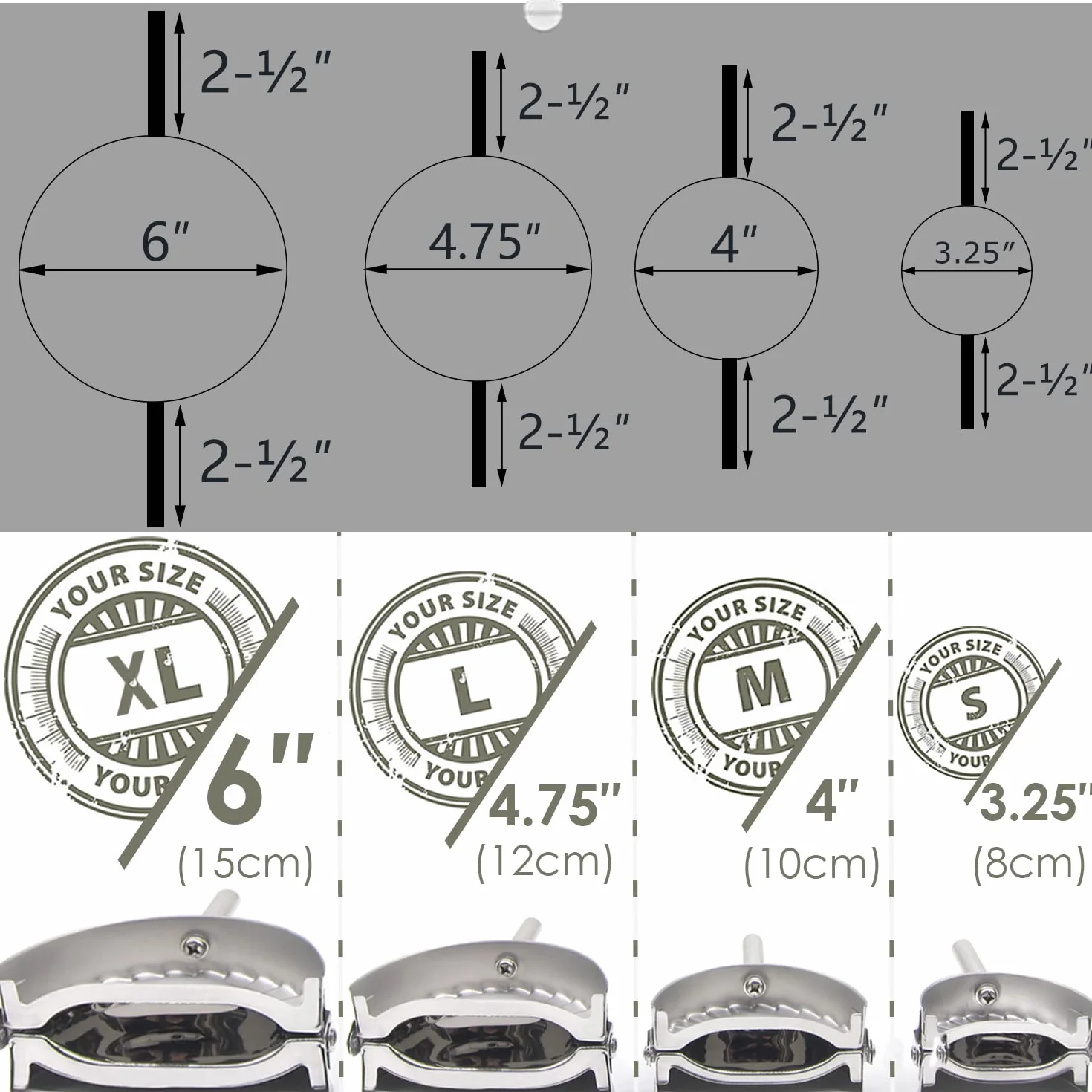 KAYCROWN Prasa do empanady 15 cm, maszyna do robienia pierogów ze stali nierdzewnej, foremka do pierogów, pierogów, pierogów, obrotów, calzone (XL: 15 cm)