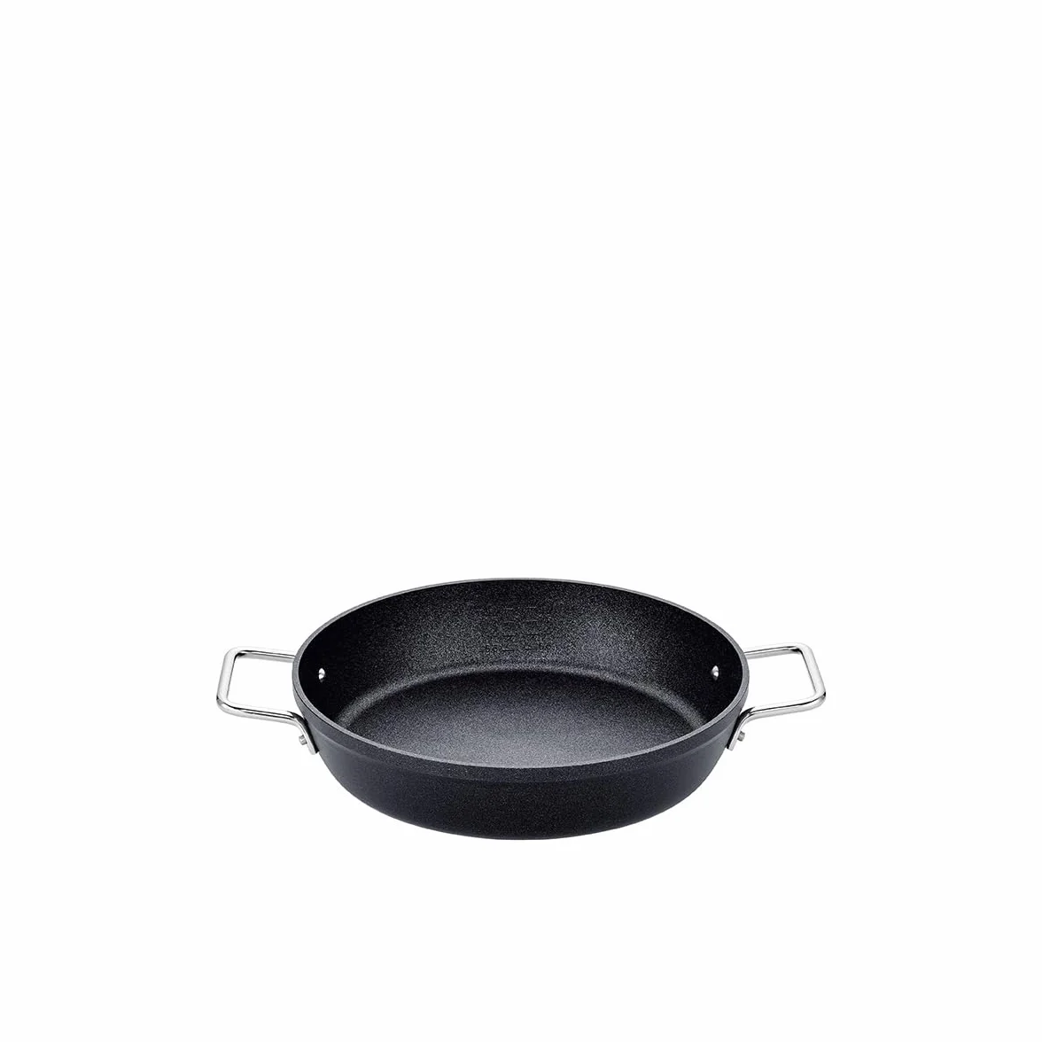 Fissler Adamant patelnia do serwowania, duża (Ø 32 cm), aluminiowa patelnia, powlekana, nieprzywierająca, wysoka krawędź, odporna na zarysowania – indukcyjna, czarna