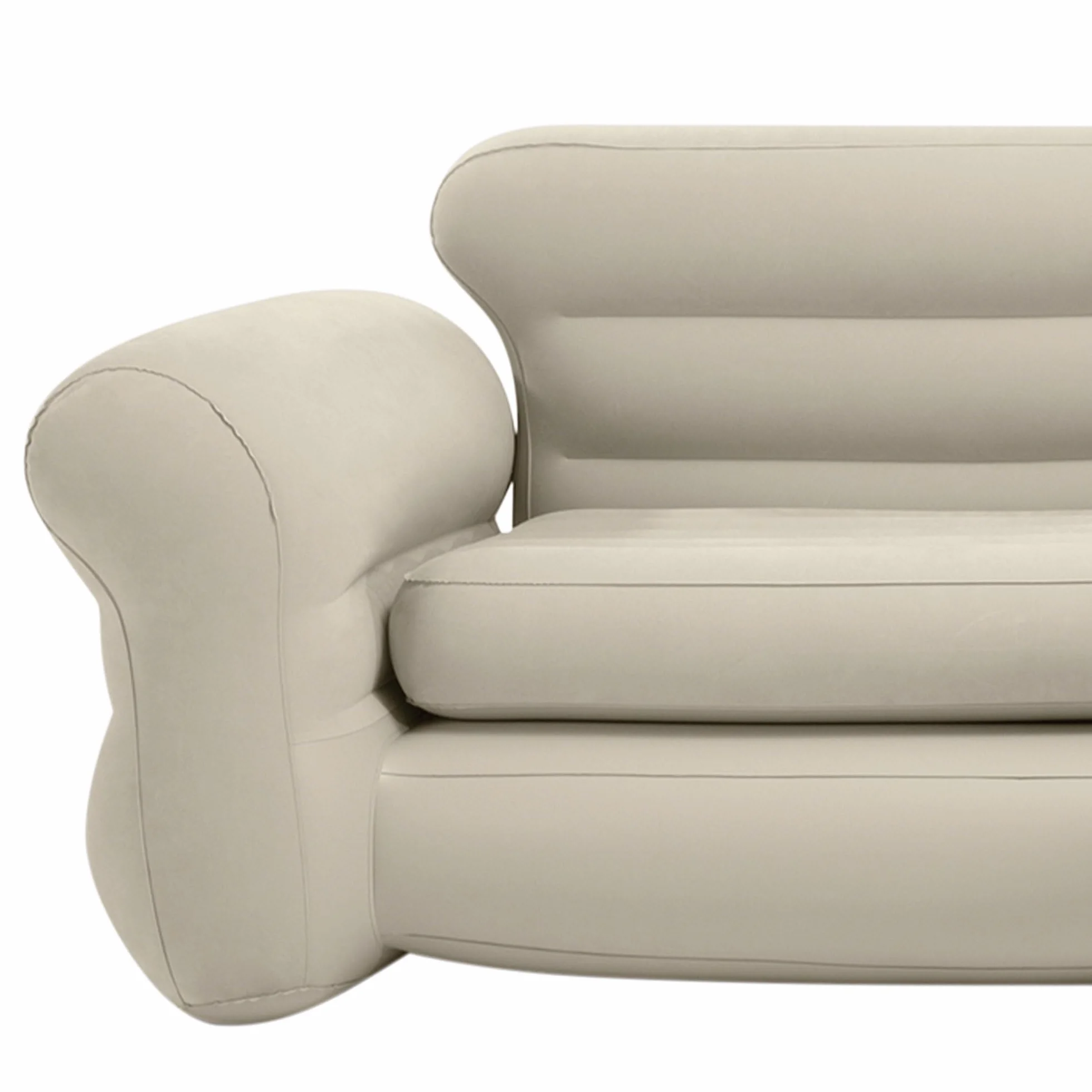 Intex Sofa Narożna, Winyl, Beżowy, 2.03 x 2.57 x 0.76 m