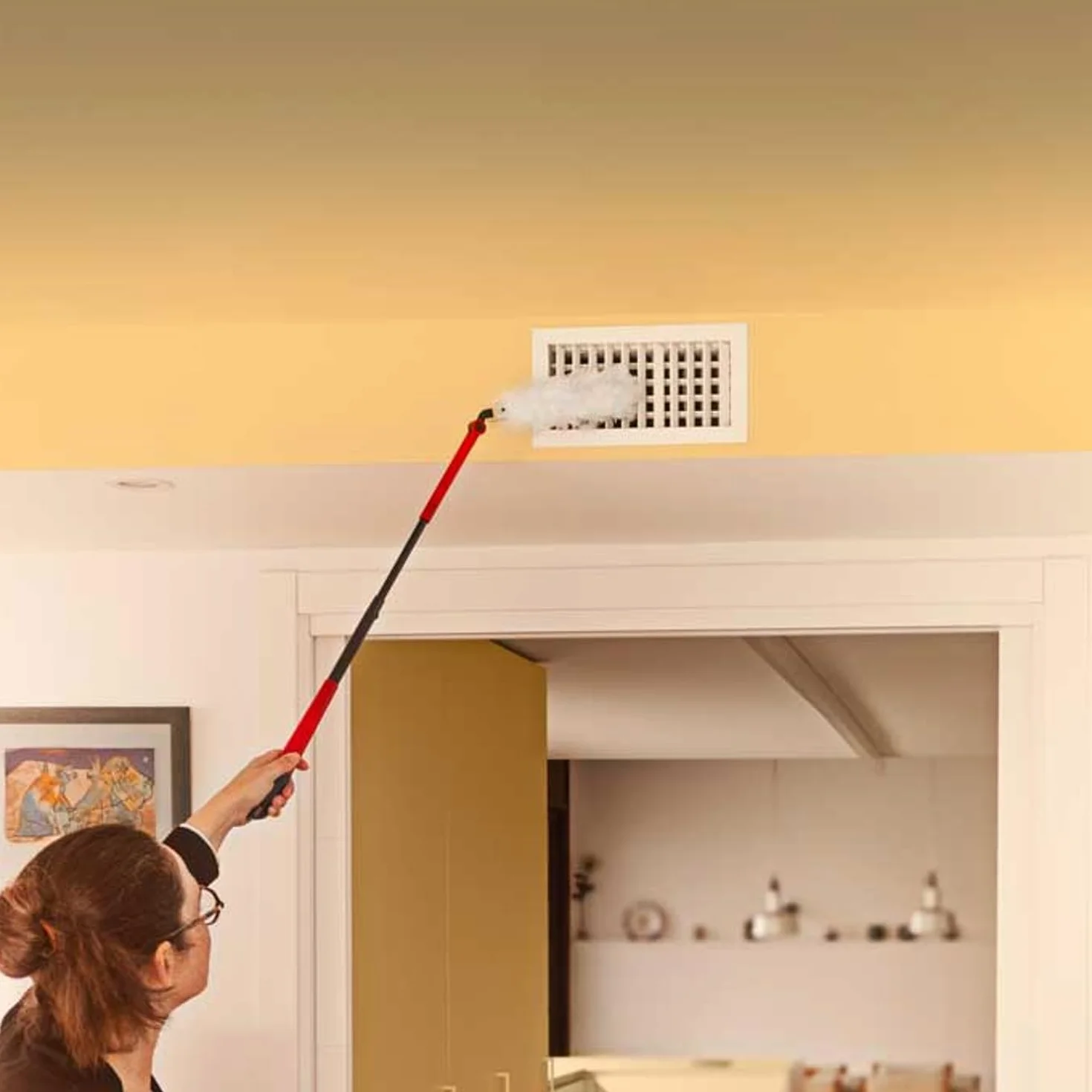 VILEDA FLEX & CATCH WYDŁUGIWANY UCHWYT UCHWYT ODBIORNIK z wysuwanym uchwytem 93 cm, 1 kompletna wymiana, czyszczenie 360°, elastyczne, maksymalne czyszczenie