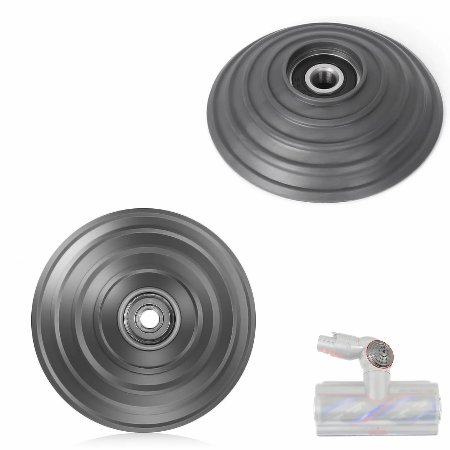Kiim Sin Części zamienne kół V-Ball do Dyson V11, V15, SV14, SV15, SV16, SV22, akcesoria do głowicy czyszczenia napędu bezpośredniego 100 W, 2 koła kulowe + 2 śruby + 2 śruby mocujące