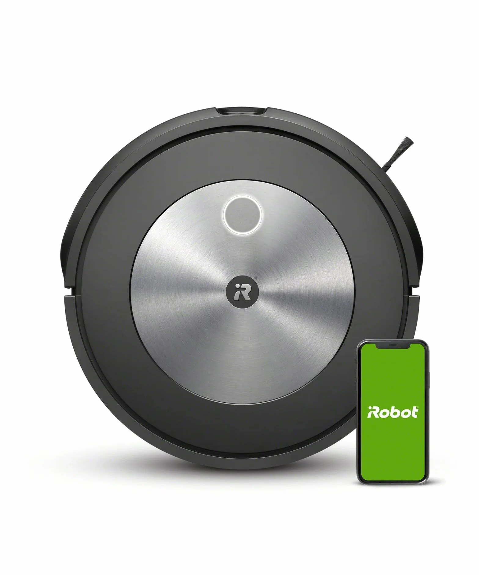 iRobot® Roomba® j7 robot odkurzający z obsługą Wi-Fi, z mapowaniem i dwiema gumowymi szczotkami do wszystkich rodzajów podłóg – rozpoznawanie i unikanie obiektów – uczy się, mapuje i dopasowuje się do