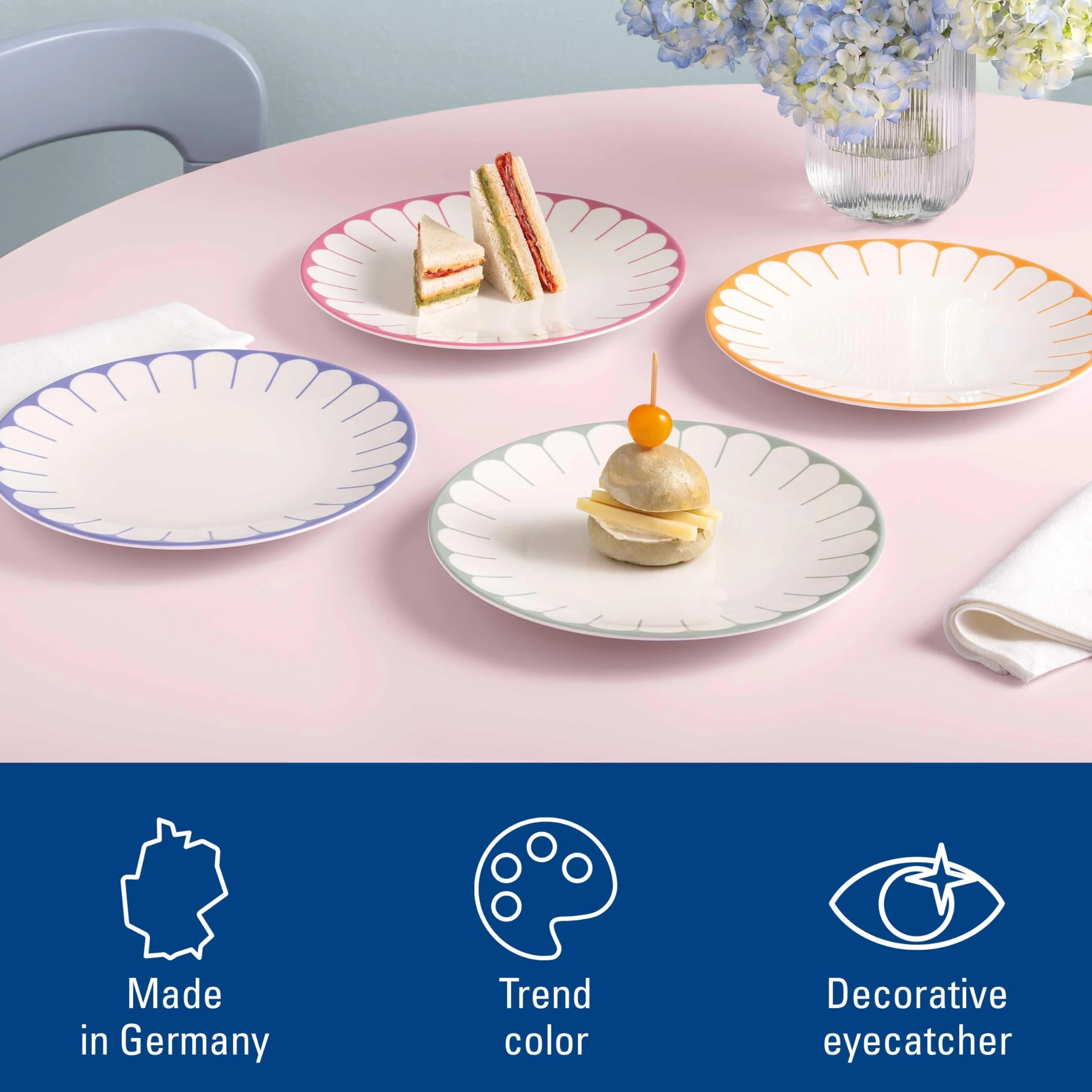 Villeroy & Boch Talerz obiadowy Fleur Soleil, żółty, nadaje się do mycia w zmywarce, nadaje się do kuchenki mikrofalowej, duży talerz, naczynia ceramiczne, możliwość układania w stos, pomarańczowy