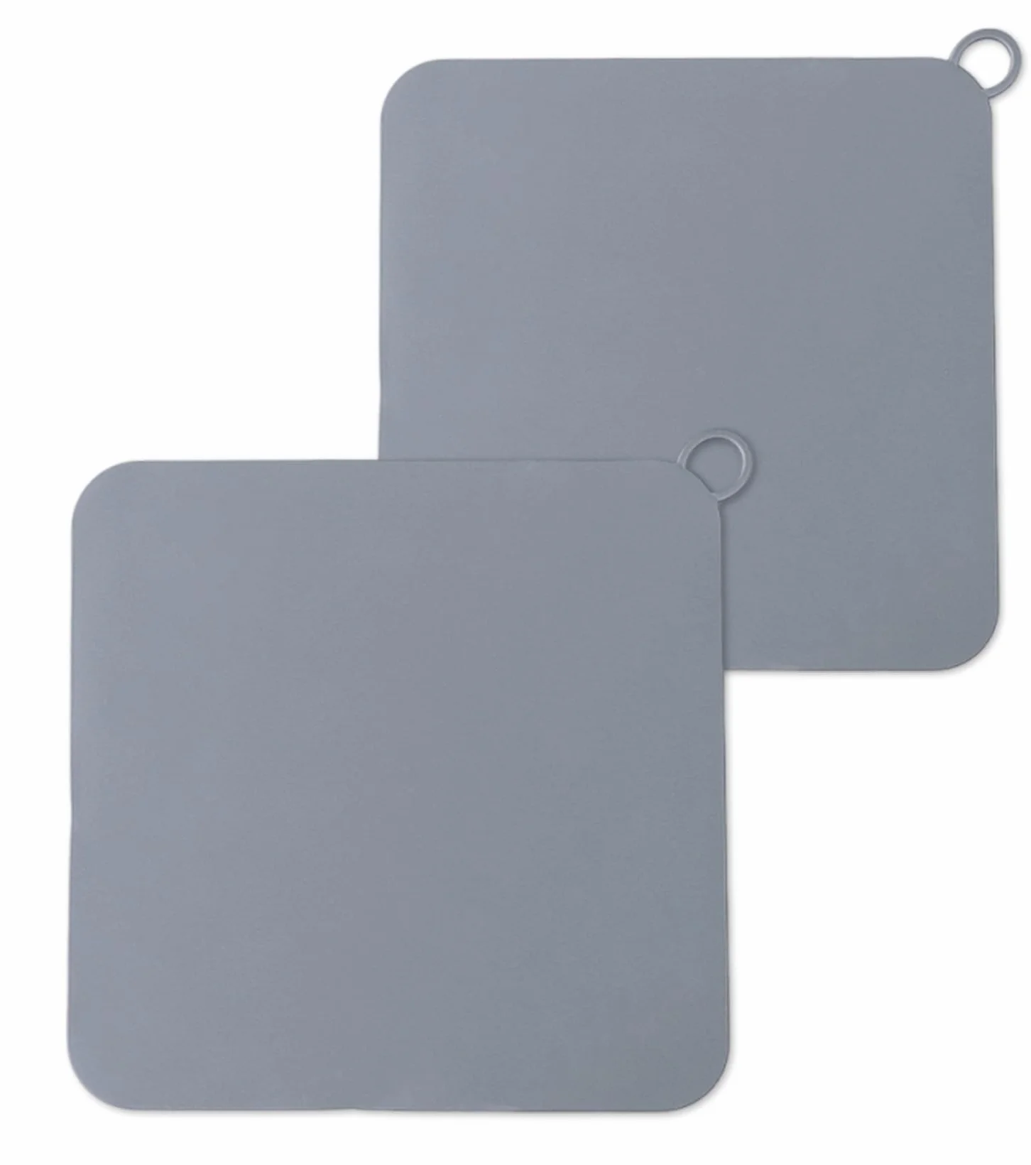 TAKONE Syfon zapachowy, zestaw 2 szt. – 20 x 20 cm silikonowa osłona odpływu, kwadratowa, antyzapachowa, osłona odpływu prysznicowego do łazienki, toalety i kuchni (szara)
