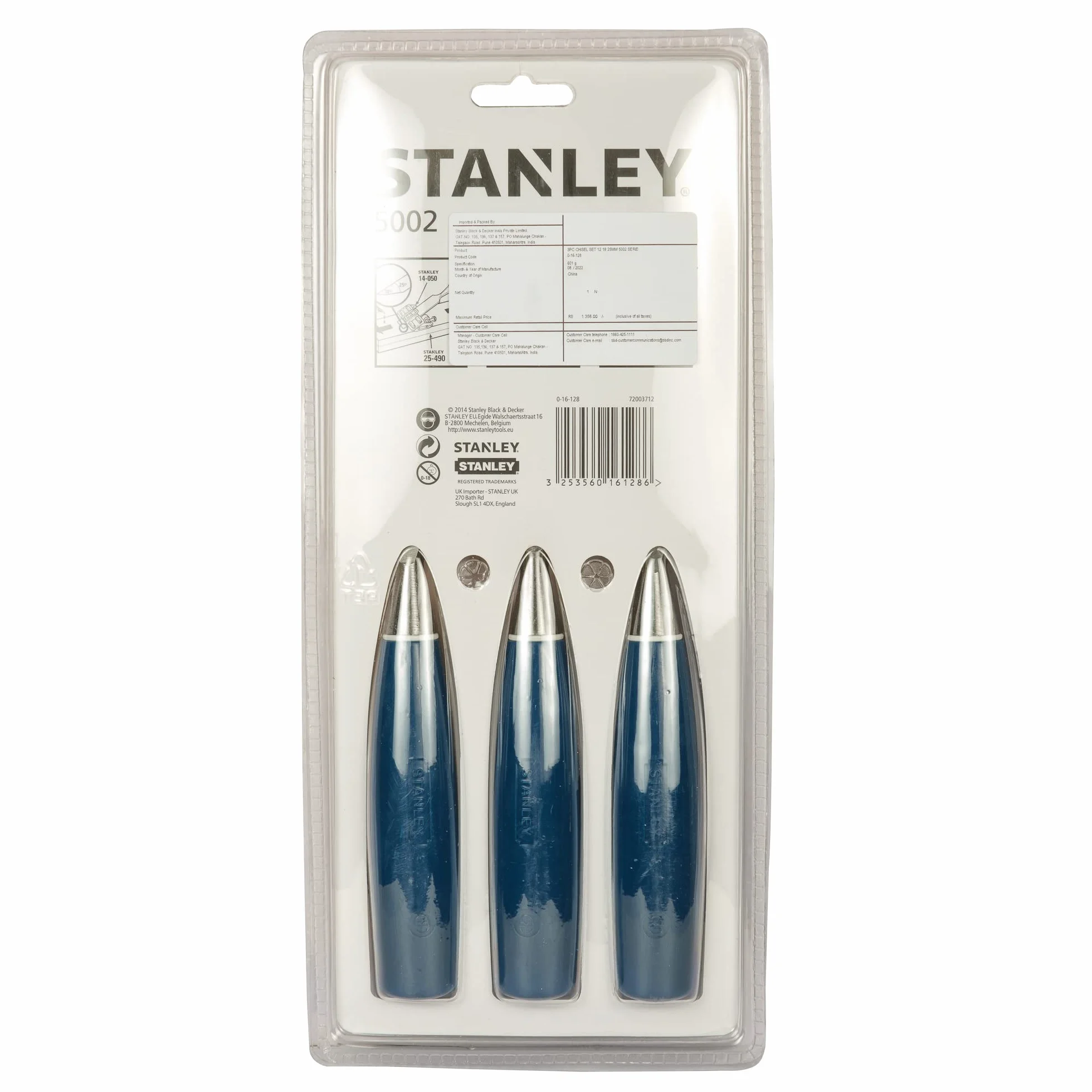 STANLEY 5002 Bevel Edge Chisel Set of 3