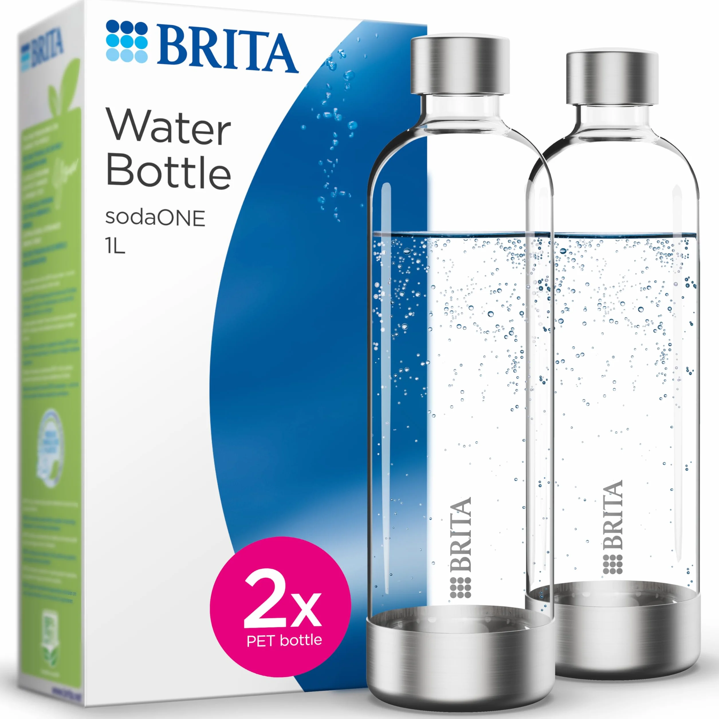 Butelki do saturatora BRITA sodaONE, 2 szt., butelki PET bez BPA