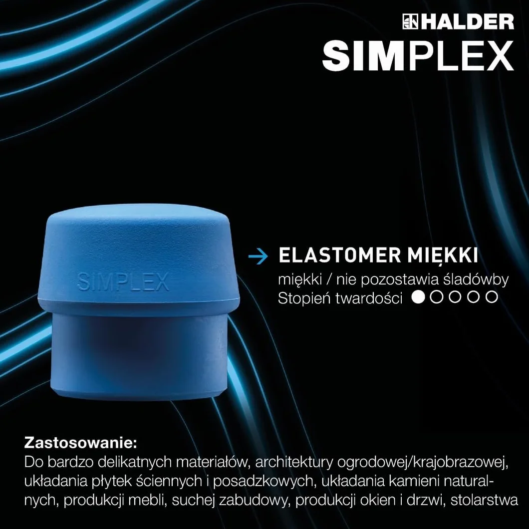 HALDER - Dreamteam 3117s003 młotek udarowy, TPE-soft/Superplastik i młotek udarowy Secural