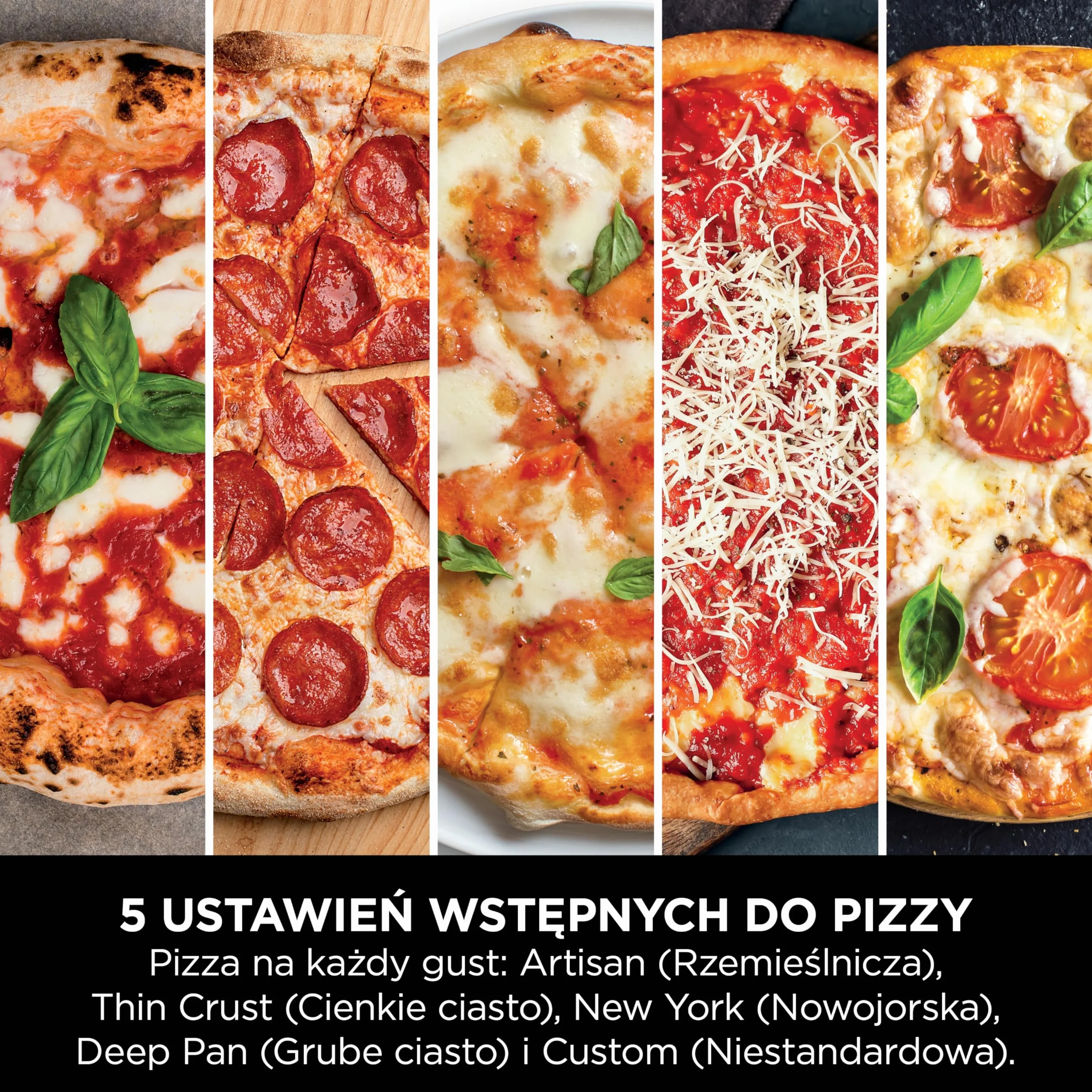 Ninja Artisan Elektryczny piec do pizzy i frytkownica, 4 funkcje: Pizza, Smażenie beztłuszczowe, Wypieki i Garowanie ciasta, 5 ustawień pizzy, kamień 30 cm, łopatka, blacha, kosz, szary MO201EU