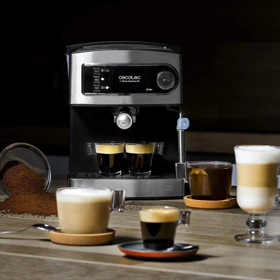 Cecotec Espresso 20 Ekspres do Kawy, Srebrny