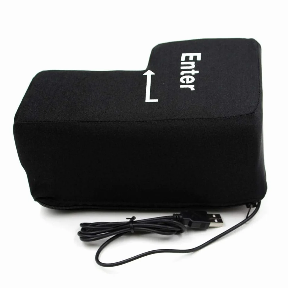 duży klawisz Enter Przycisk Enter Poduszka dekoracyjna Zabawna poduszka do spania w biurze Laptop Komputer Biurko na biurko na laptopa gadżety biurko laptop biurko mężczyźni stres poduszka