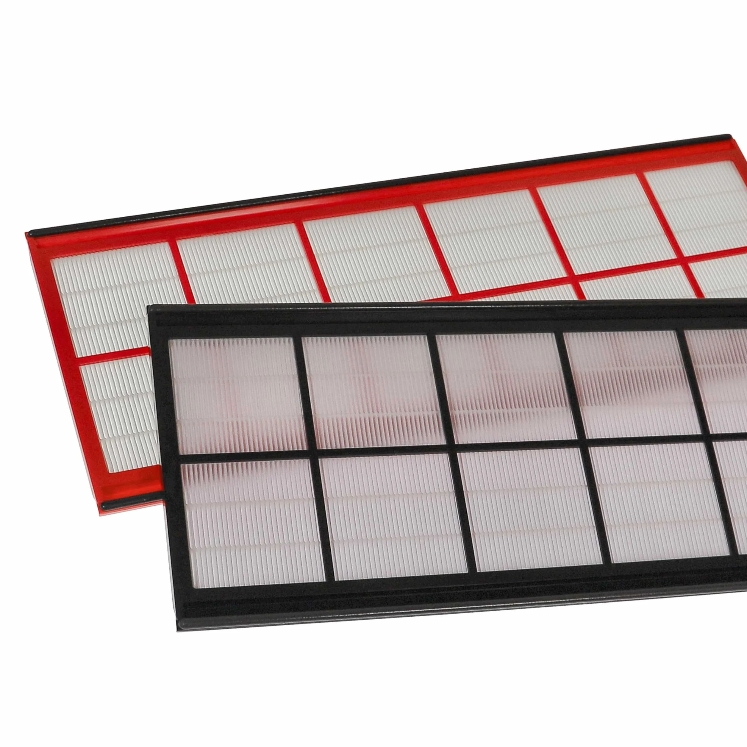 Zestaw filtrów powietrza vhbw kompatybilny z urządzeniami wentylacyjnymi Zehnder ComfoAir 350, 550 - G4 / F7 2-częściowy zestaw, 50 x 17 x 1 cm, czerwony, czarny, biały
