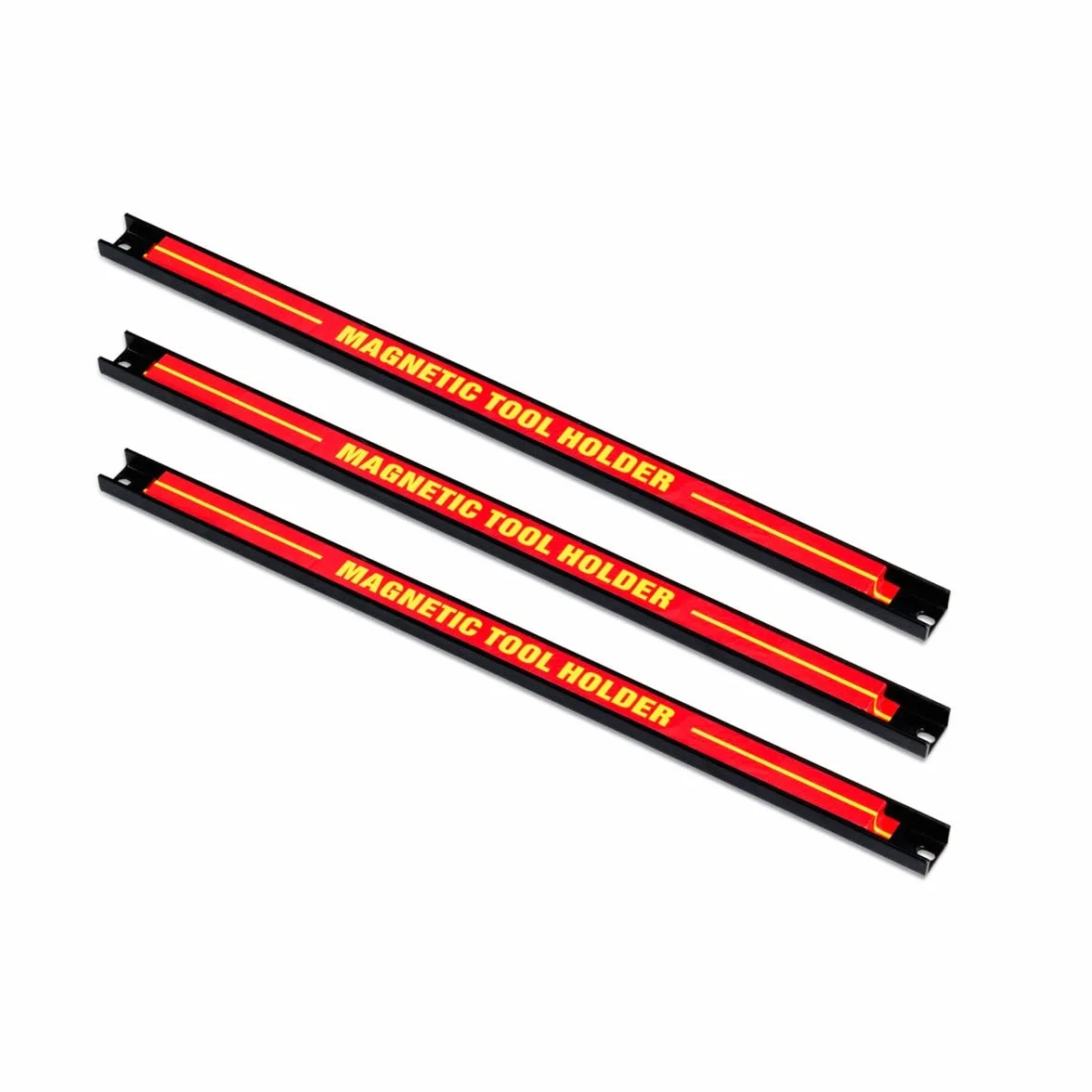GIANTEX 3 x listwa magnetyczna na narzędzia 46 cm, uchwyt narzędziowy, mocna, szyna magnetyczna do narzędzi, szyna magnetyczna, uchwyt magnetyczny, listwa narzędziowa, uchwyt ścienny, w zestawie