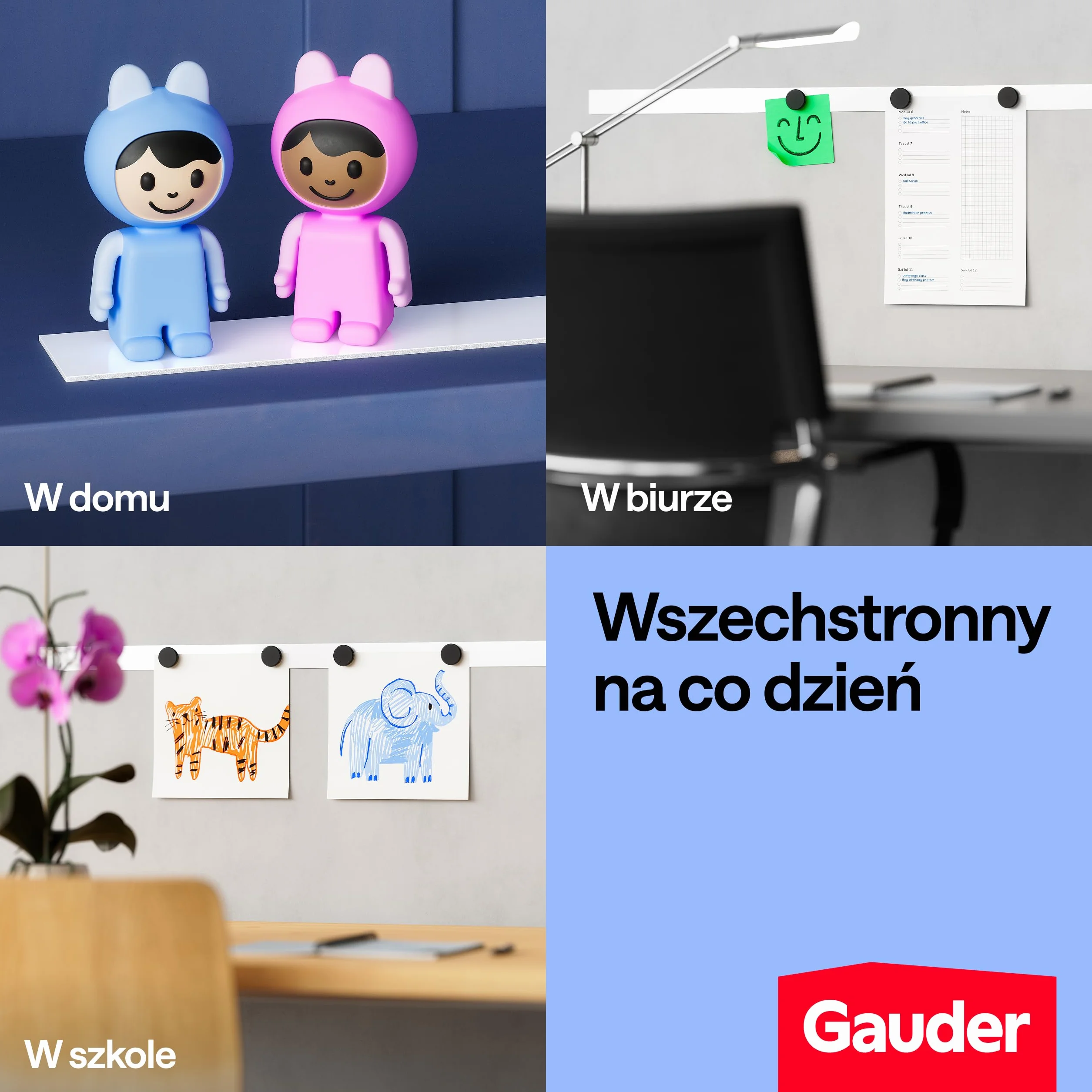 GAUDER Taśma metalowa samoprzylepna mocna - Cienkie paski metalowe z klej piankowy dla magnesów, figurki Tonie® i półek - Taśma ferro (1 m x 35 mm)