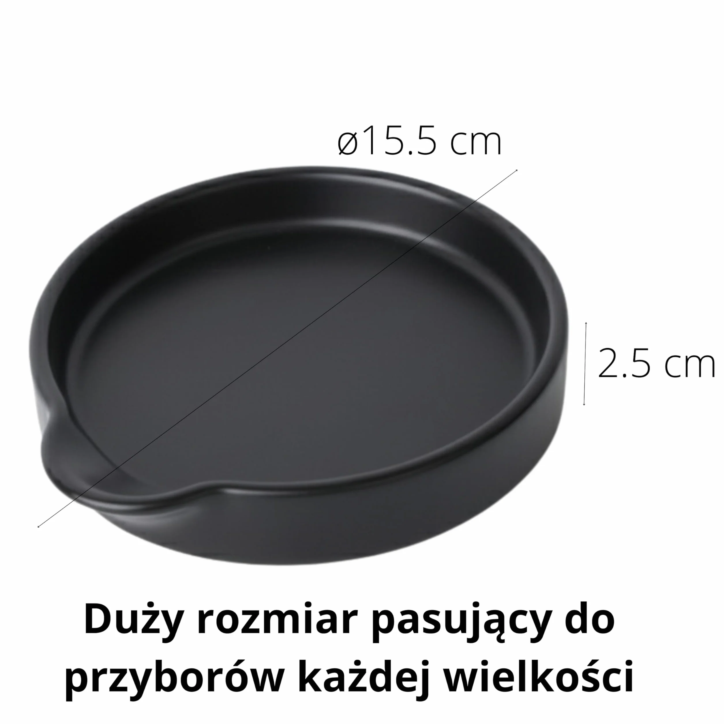 CURVE łyżki do serwowania | Wielofunkcyjna ceramiczna taca kuchenna | Idealna jako stojak na łyżki, talerz na przekąski, chleb lub sosy | 15,5 x 14 x 2,5 cm | matowa czerń