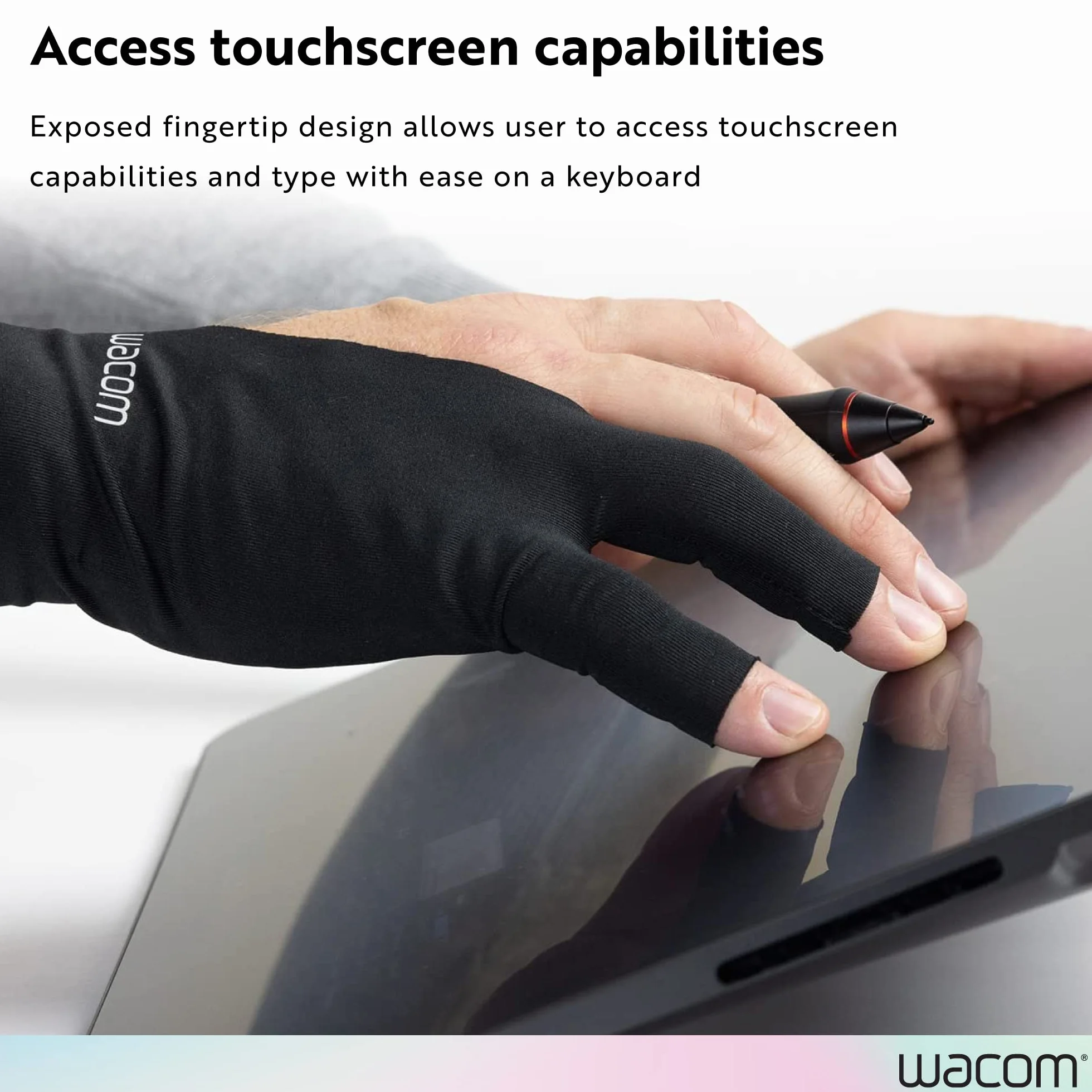 Wacom rękawice do rysowania, tablet, 90% z materiałów pochodzących z recyklingu, rękawice do rysowania, 3 szt. w zestawie