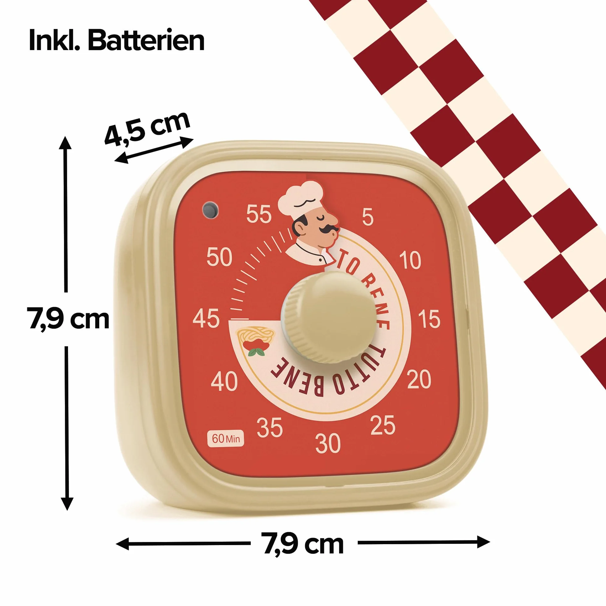 Wizualny timer dla dzieci i dorosłych – 60 min odliczanie z alarmem – zarządzanie czasem dla koncentracji i produktywności – idealny do kuchni, szkoły, nauki, pracy – odpowiedni dla autyzmu i ADHD