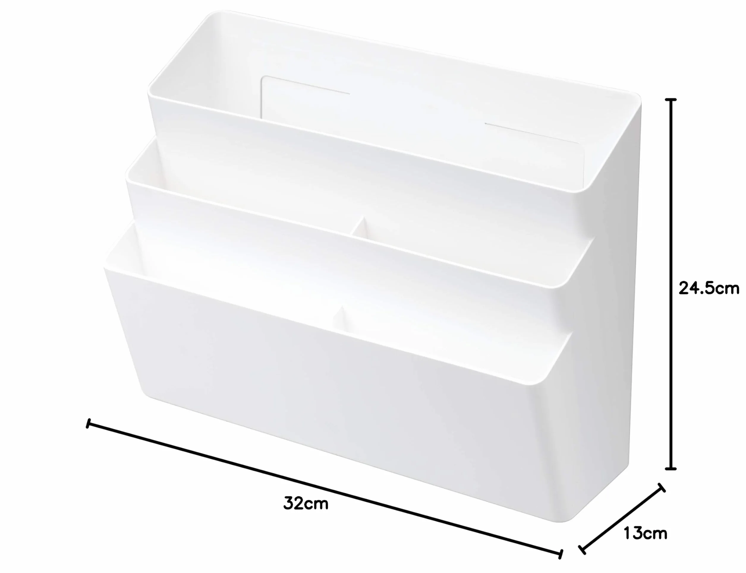 YAMAZAKI Dom 4443 Organizer magnetyczny - wiszący uchwyt na kosz do przechowywania na ścianie, jeden rozmiar, biały