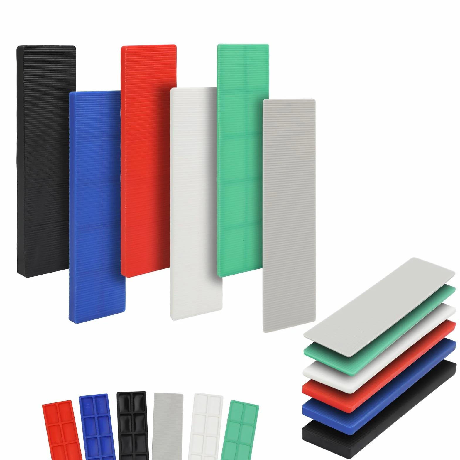 96 sztuk podkładek z tworzywa sztucznego, 100 x 28 mm x 1-6 mm, podkładki dystansowe z tworzywa sztucznego, podkładki dystansowe do montażu okien, układania płytek, wielokolorowe