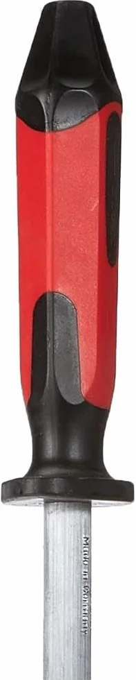 Gruba stal ostrzałka standardowa w kolorze czerwonym/czarnym (kształt pociągnięcia/długość: okrągły/30 cm)