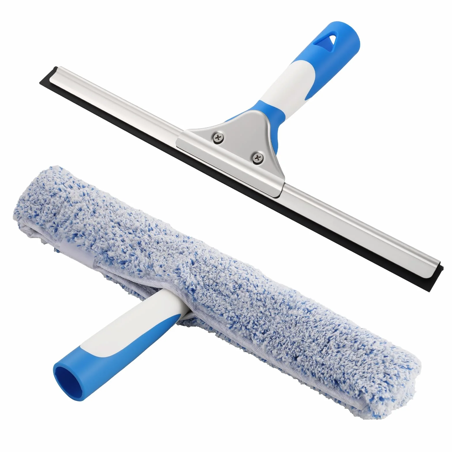 Mitclear Profesjonalny Zestaw do Czyszczenia Okien – Wiadro 12L, Ściągaczka Silikonowa 35cm, Ściągaczka z Mikrofibry i Ściereczka do Szyb, Uniwersalny do Użycia Domowego i Komercyjnego