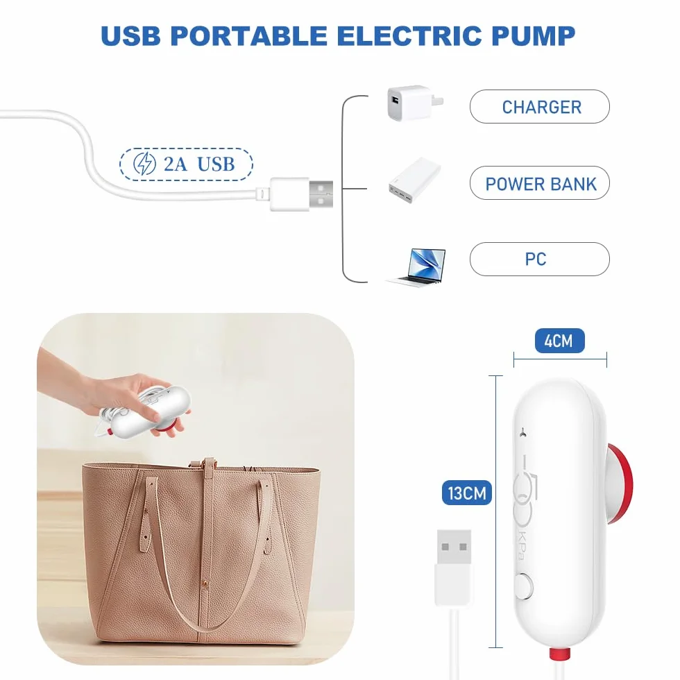 Vacbird Worki próżniowe na ubrania z kompaktową pompą USB, 18 worków na ubrania (silniejsze uszczelnienie próżniowe | USB-A/C | lekkie), idealne do podróży, przechowywania i przeprowadzki