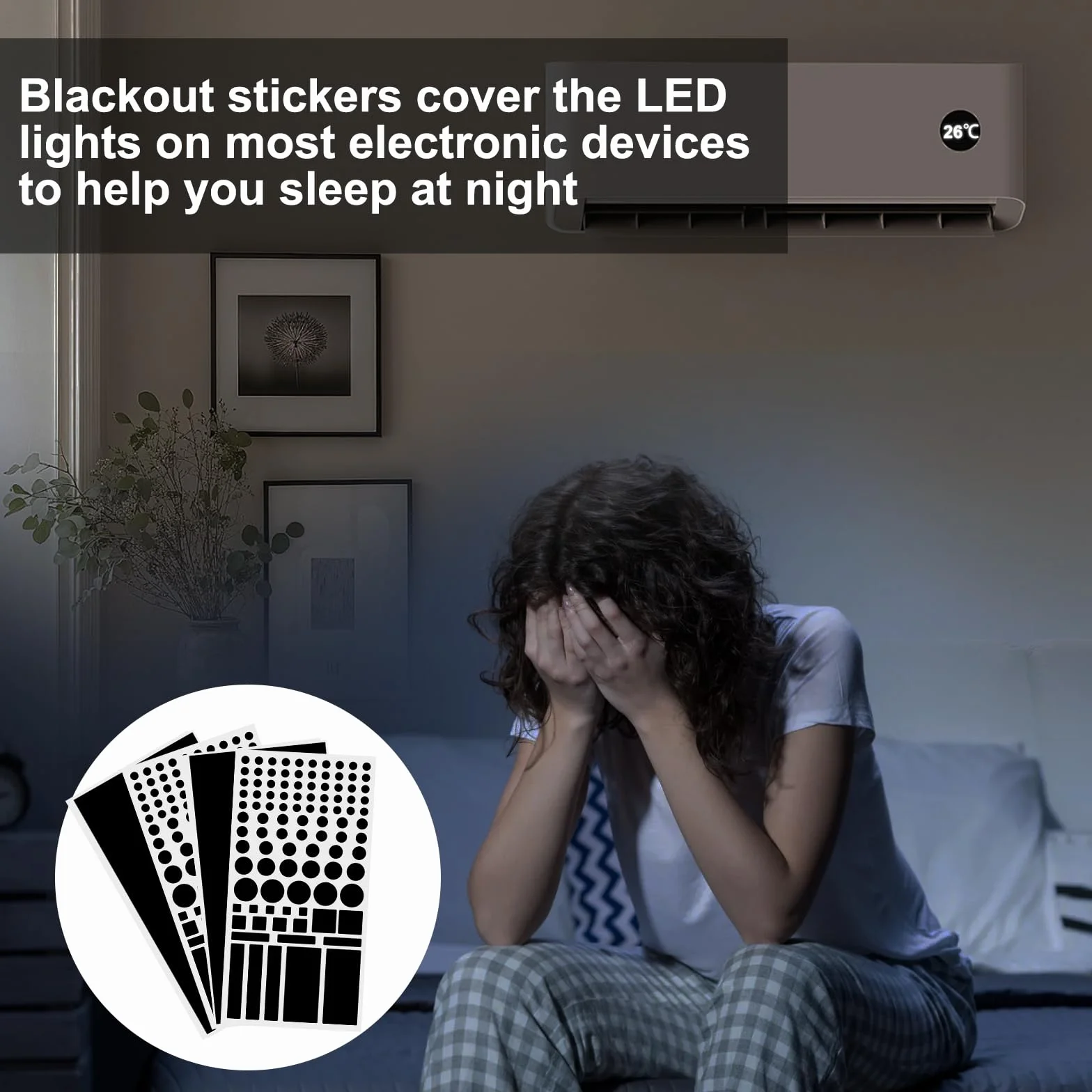 4 arkusze naklejki blokujące światło, blokowanie światła LED Blocking Blocks 50% ~ 80%/100% świateł, filtry LED Ściemnianie, naklejki na routery zegarki AGD