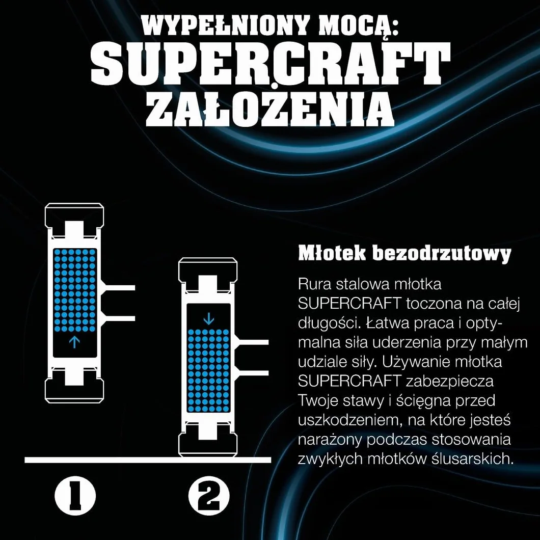 Halder 3377140 młotek z nietłukącym się uchwytem z rury stalowej, żółty, 40 mm