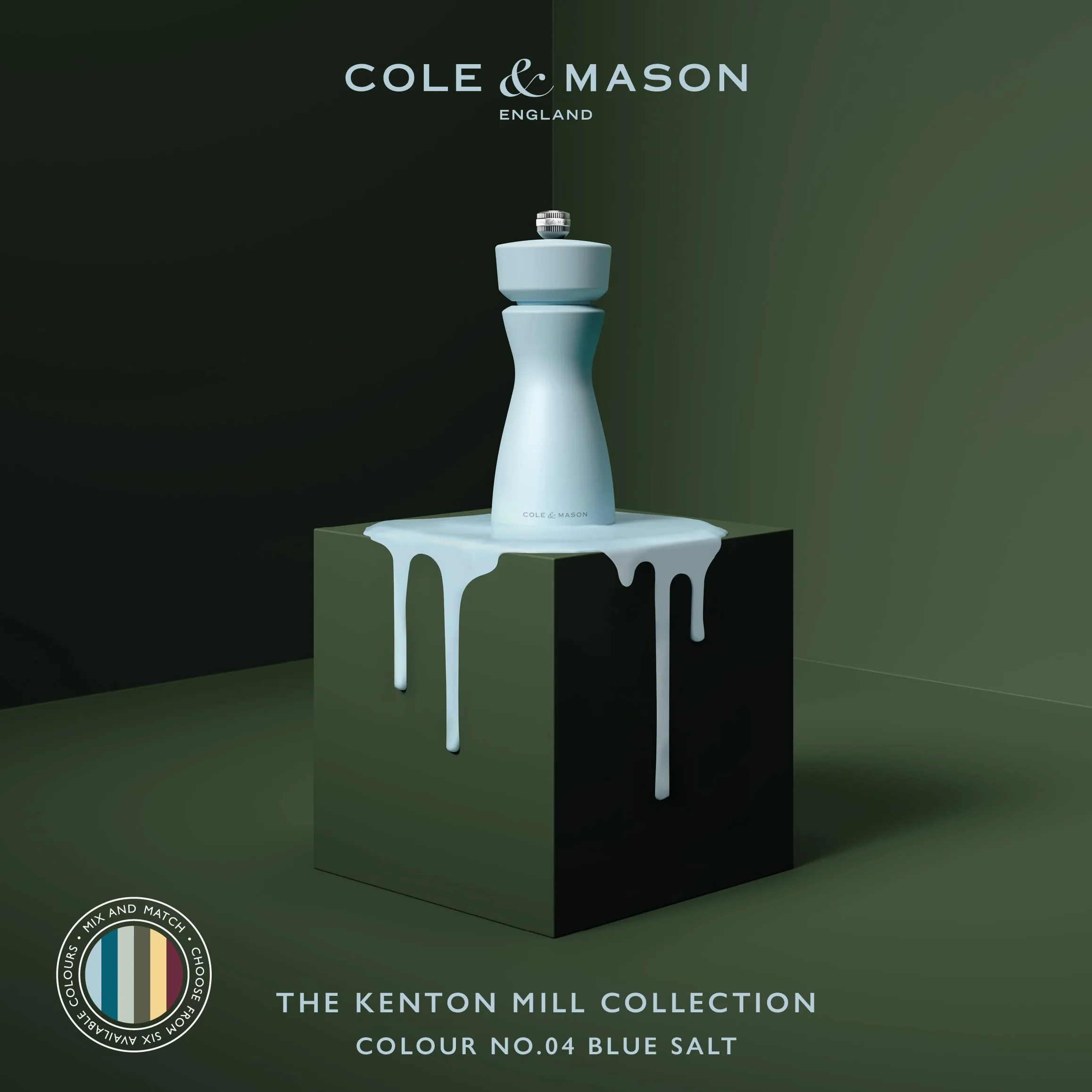 Cole & Mason Kenton młynek do soli i pieprzu, regulowany ceramiczny, 15 cm