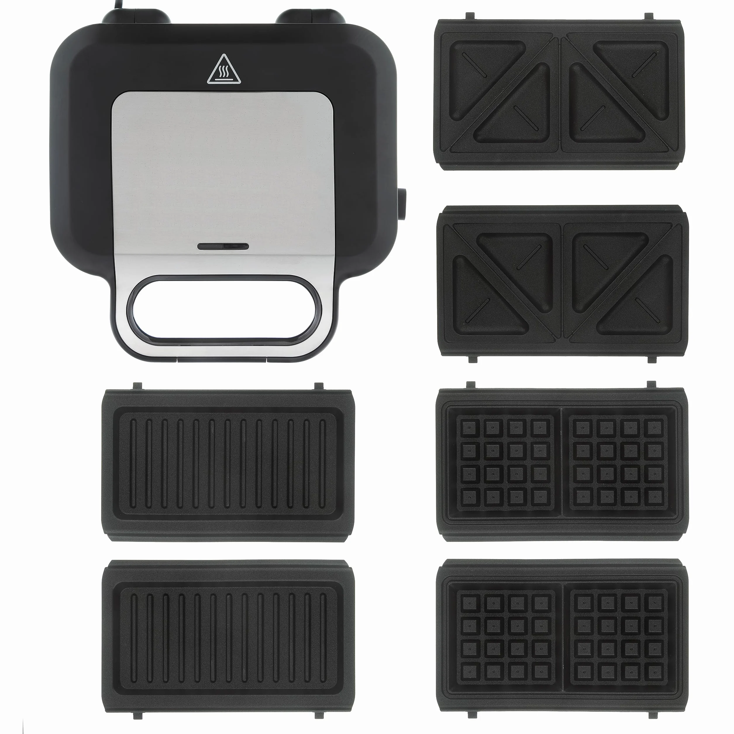 Russell Hobbs Opiekacz do kanapek 3w1 (opiekacz, gofrownica, grill), płyty można myć w zmywarce, głębokie płyty + powłoka nieprzywierająca, bez BPA, przechowywanie w pionie, 750W, Creations, 26810-56