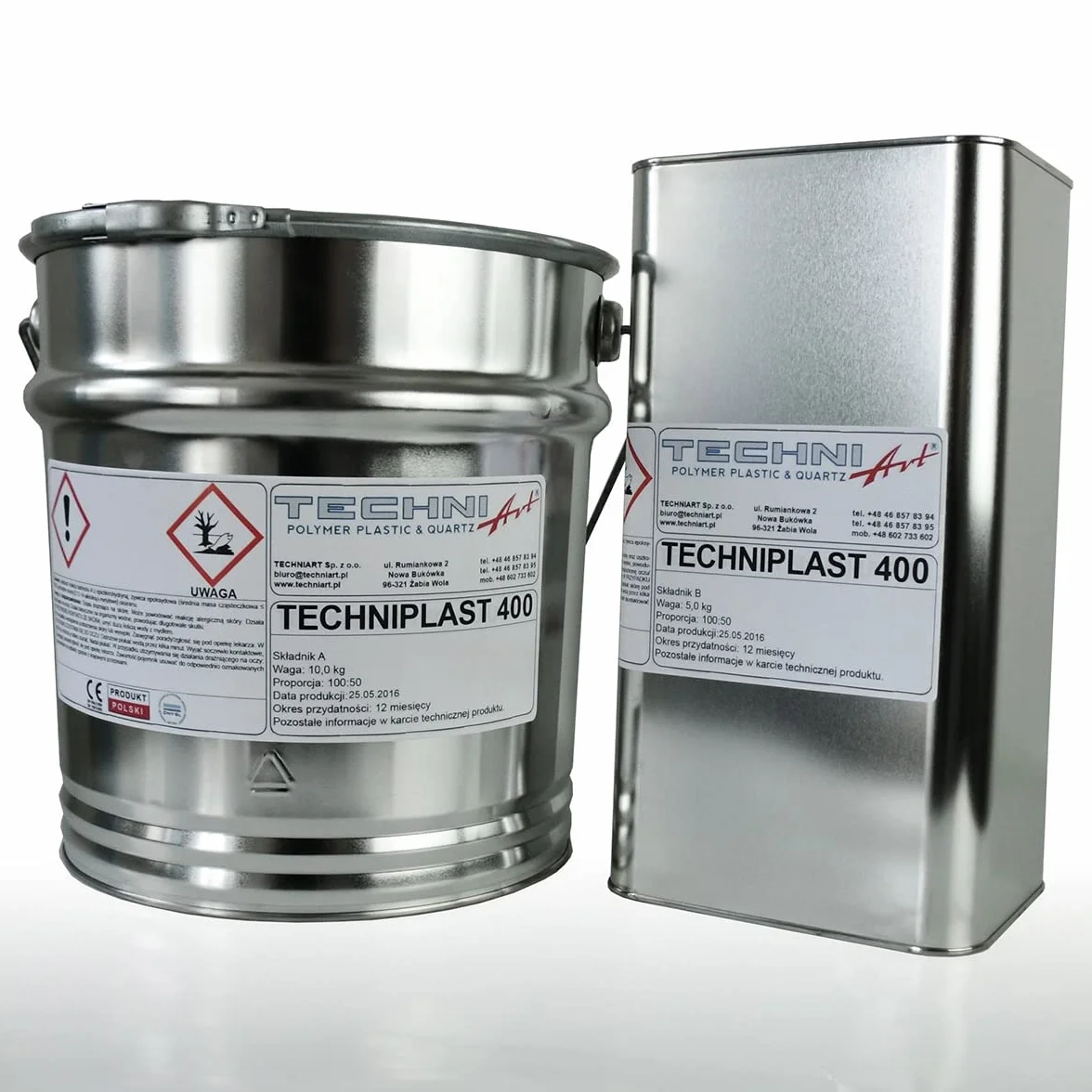 Żywica Epoksydowa Przezroczysta 2-Składnikowa | Niska Lepkość | Wysoka Wytrzymałość | TECHNIPLAST 400| 1,5 kg