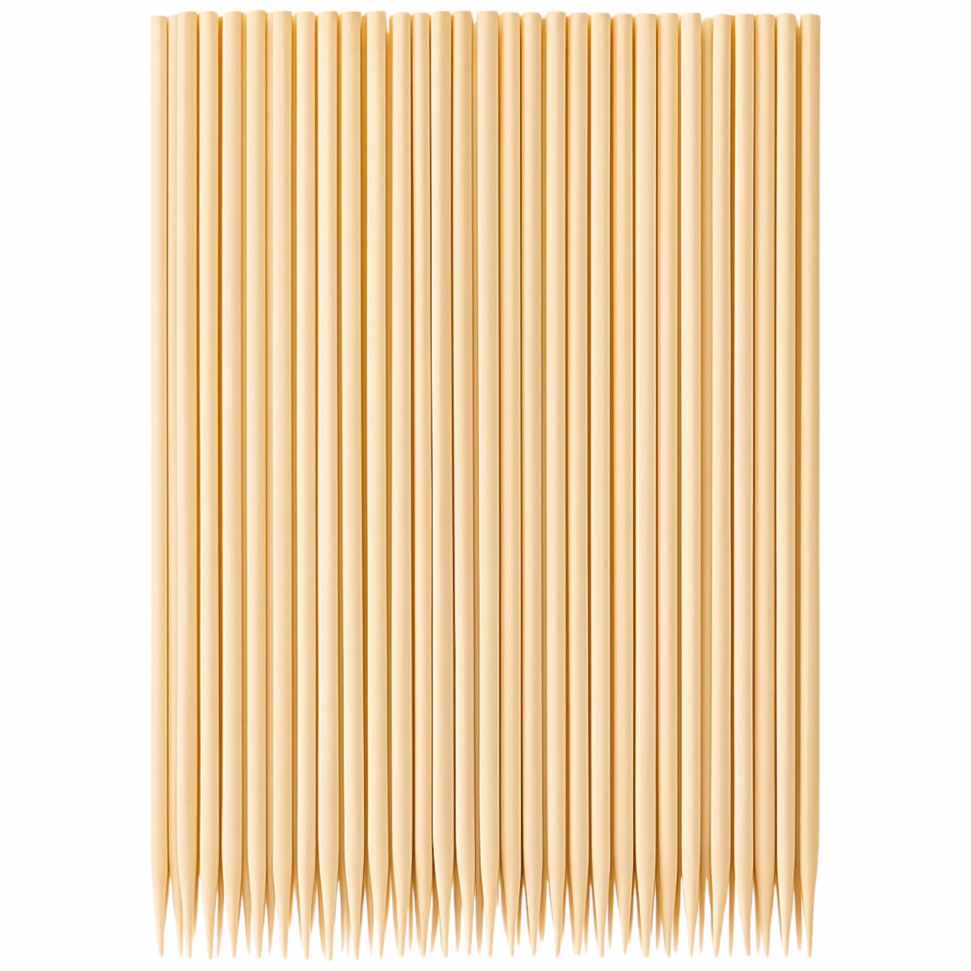 MIJOMA Bambusowe szpikulce do szaszłyków, 200 sztuk, długość 25 cm, ze stabilnego, biodegradowalnego bambusa, idealne na grill, imprezę, BBQ i wiele innych (200, 25 cm)