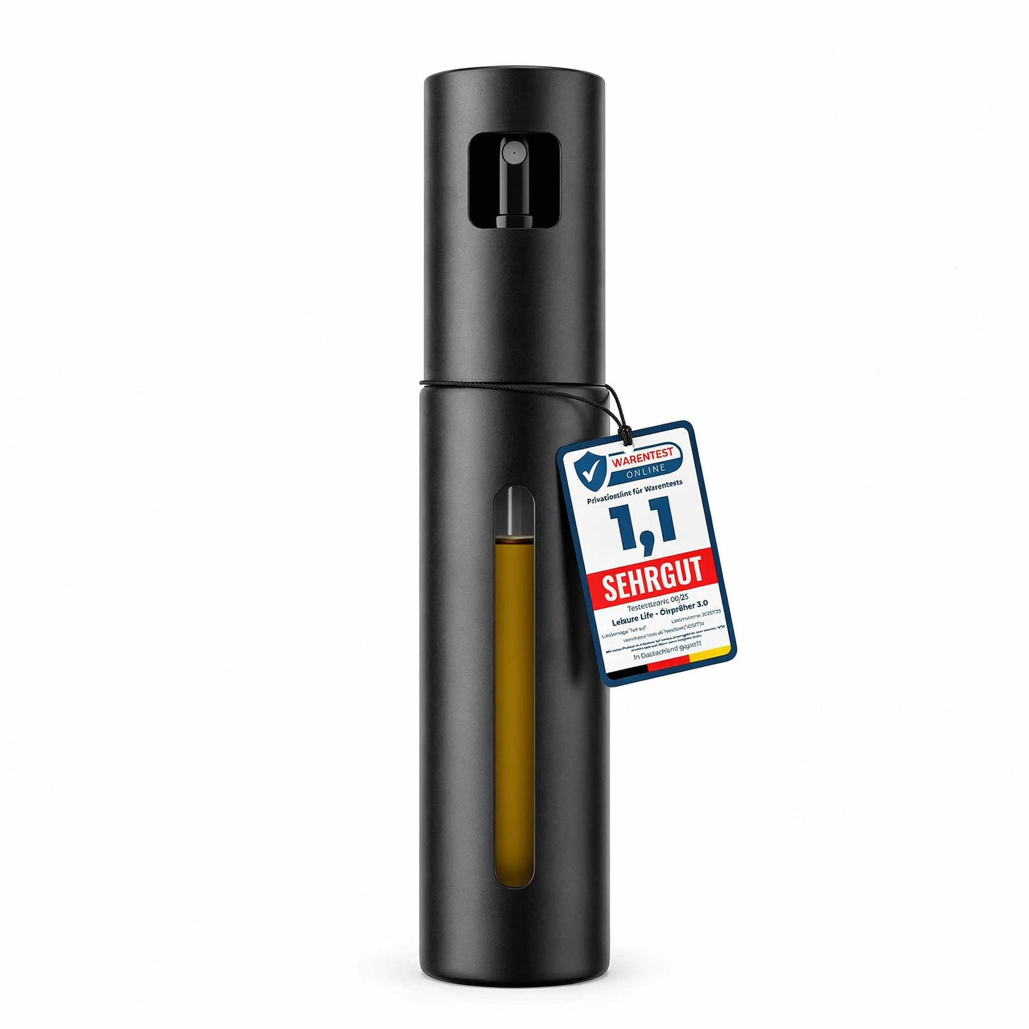 Leisure Life Opryskiwacz oleju premium 2.0 – stal nierdzewna 100 ml | ochrona przed promieniowaniem UV, nie zawiera BPA, nadaje się do mycia w zmywarce | równomierny rozpylacz | do kuchni, grilla i