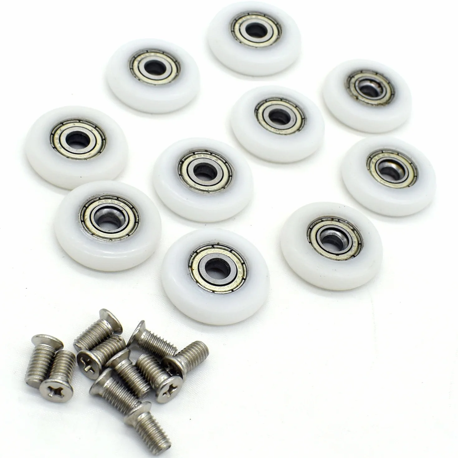 10 x zapasowe rolki do drzwi prysznicowych/prowadnice/koła 22 mm YuanQian