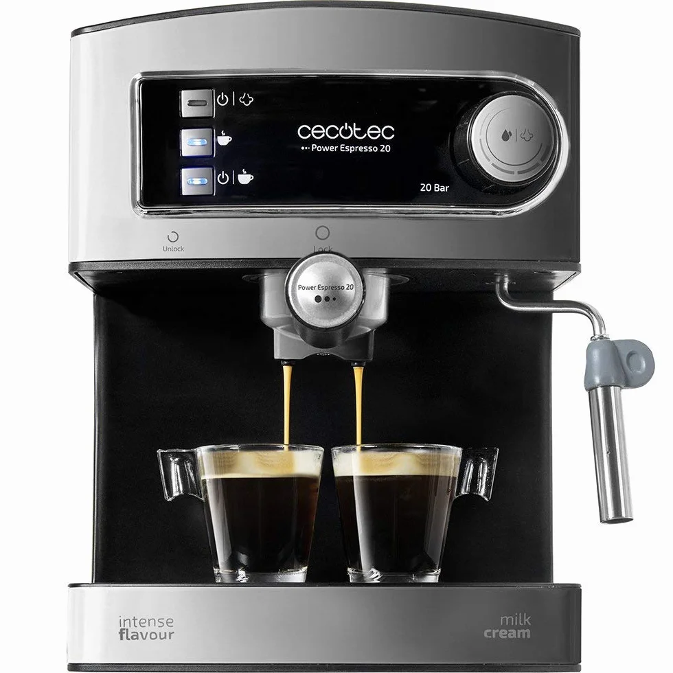 Cecotec Espresso 20 Ekspres do Kawy, Srebrny