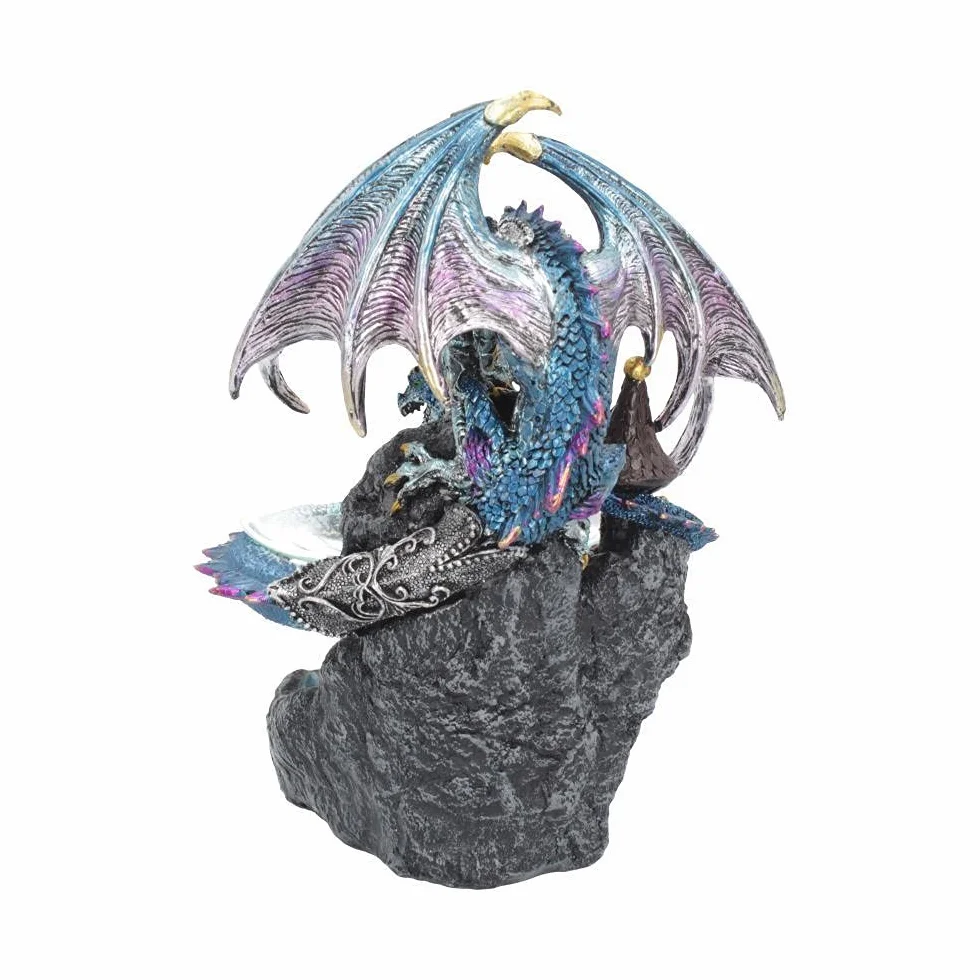 Nemesis Now Płomień Zbawiciel Smok Palnik olejowy, niebieski, 24 cm