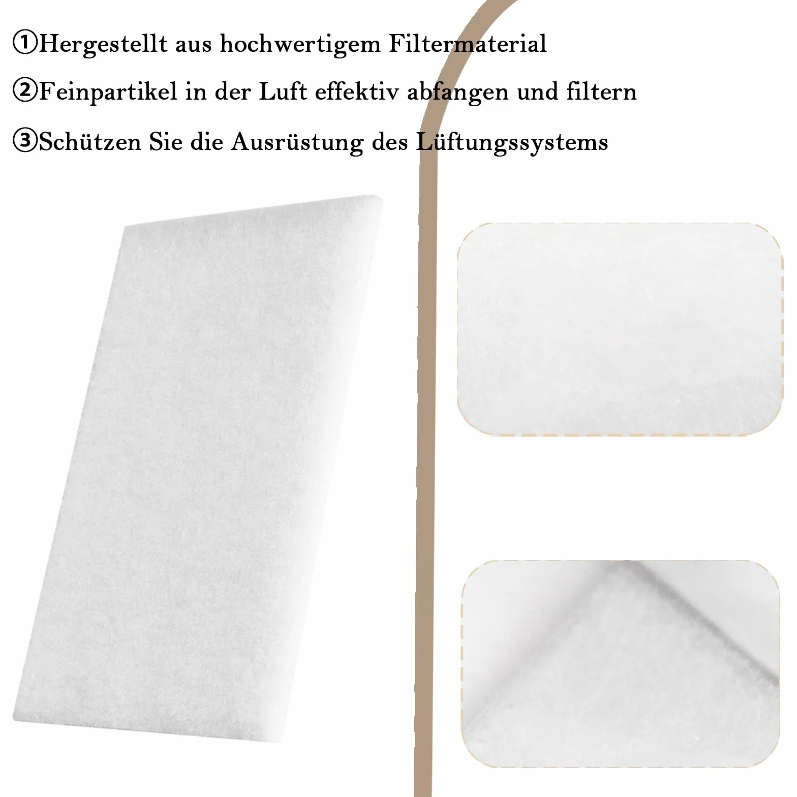 10 sztuk filtrów zamiennych do Wolf CWL 300/400 Excellent system wentylacyjny filtr powietrza klasa filtra G4, 522 x 184 mm filtr przeciwpyłowy - filtr zamienny #1669013 wkład filtrujący