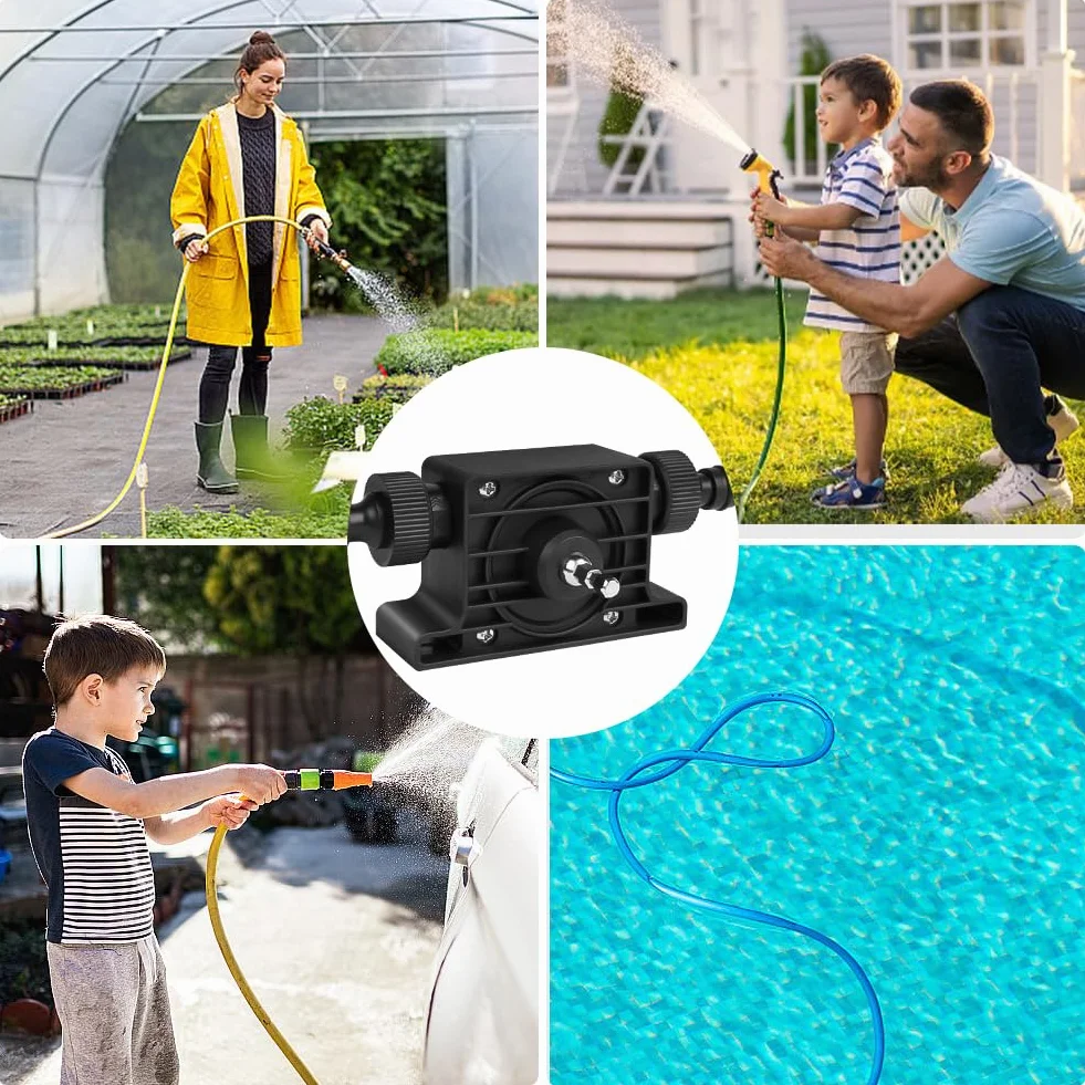 Flintronic Pompa wodna bez napędu, waterpomp, 900 L/H zelf aanzuigende overhevelpomp, accuschroefpomp, met 2m slang, voor water, olie, brandstoffen, dieselmotoren, vloeibaar water | Max. 3500 tpm
