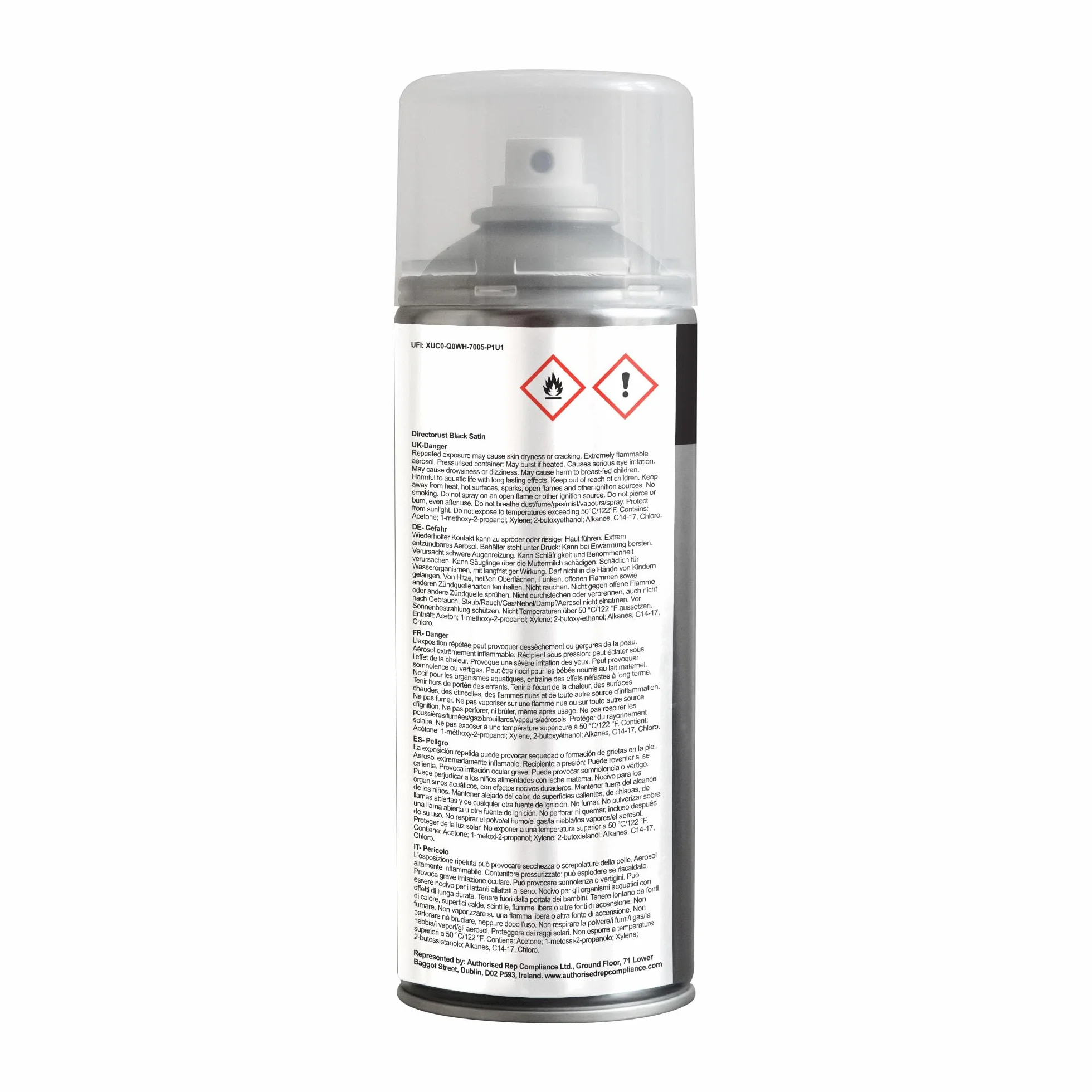 JENOLITE Directorust farba w sprayu satynowa | CZARNY | 3x400 ml | Bezpośrednio na Rdzę | Farba wielopowierzchniowa do metalu, drewna, tworzyw sztucznych, ceramiki | RAL9005