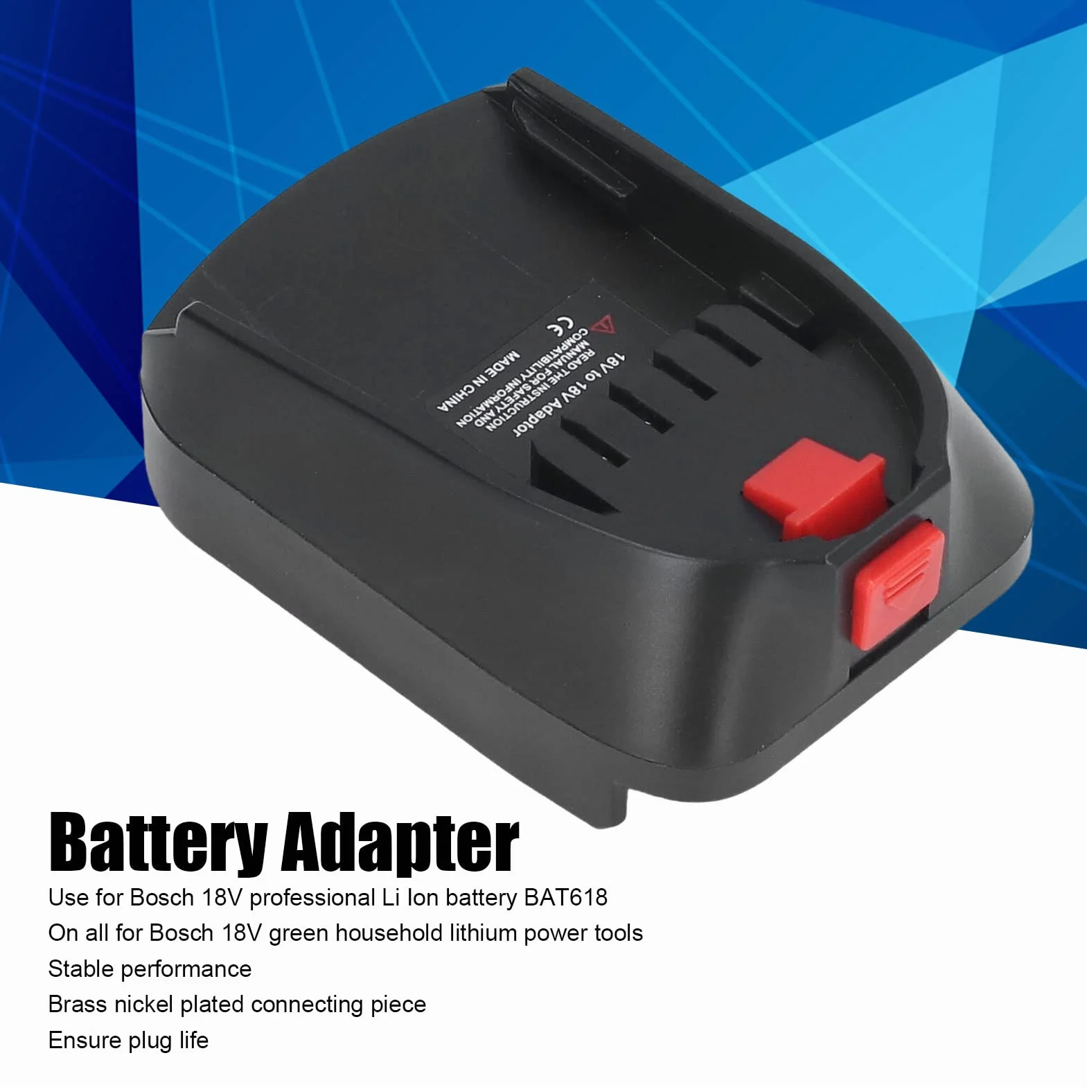 Adapter Akumulatora, Konwerter Akumulatora do Typ B na Typ C, Kompatybilny z Akumulatorami Litowo-jonowymi BAT618 18V Elektronarzędzie BOSB18C, Odporny na Wysokie Temperatury