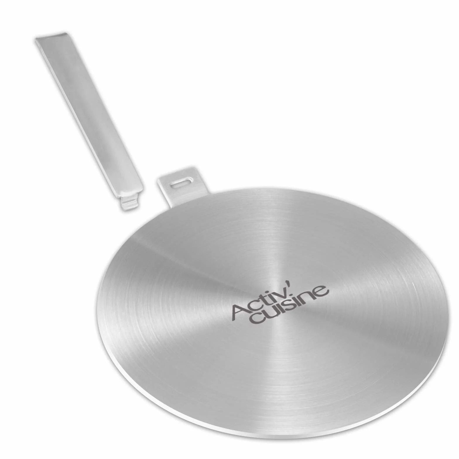 ACTIV CUISINE płyta indukcyjna 20 cm, indukcyjny adapter ze zdejmowanym uchwytem z nierdzewnej stali Moka