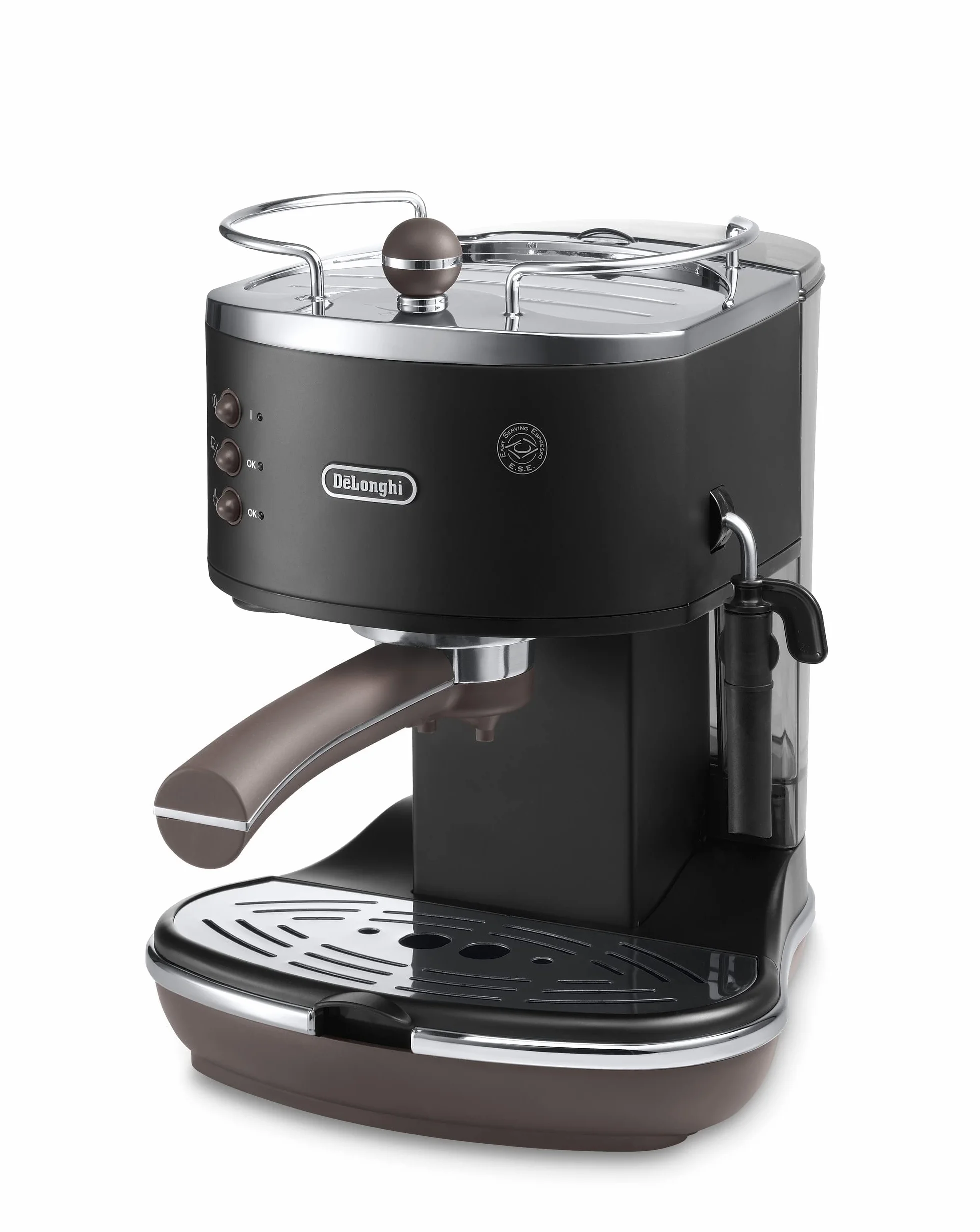 DeLonghi ECOV311.BK Ekspres do kawy Espresso Vintage Icona, Wolnostojący, Półautomatyczny, 1050 W, 1.4 l, 15 barów, czarny