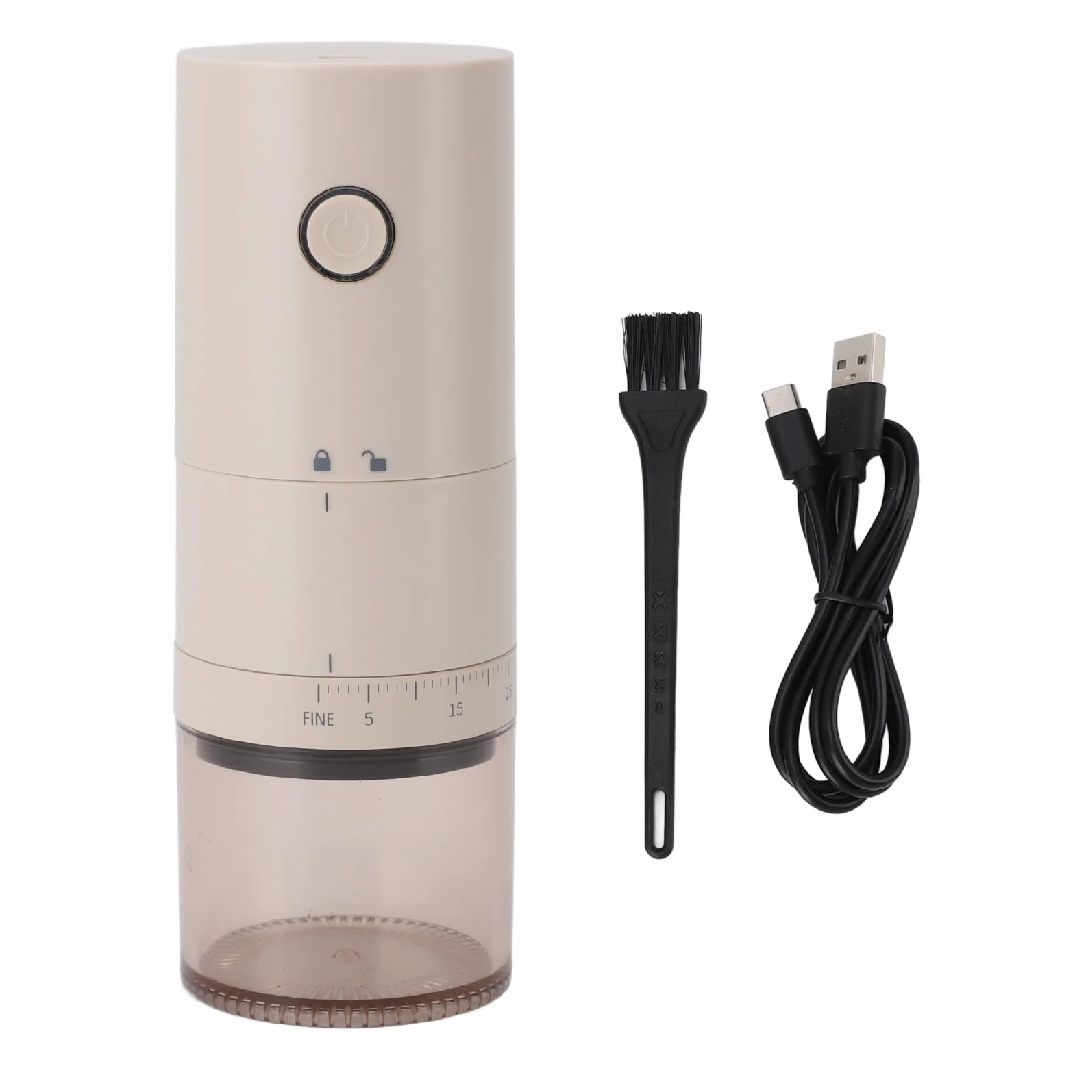 Młynek żarnowy do Kawy USB 120 ml 38 Biegów Regulowanych