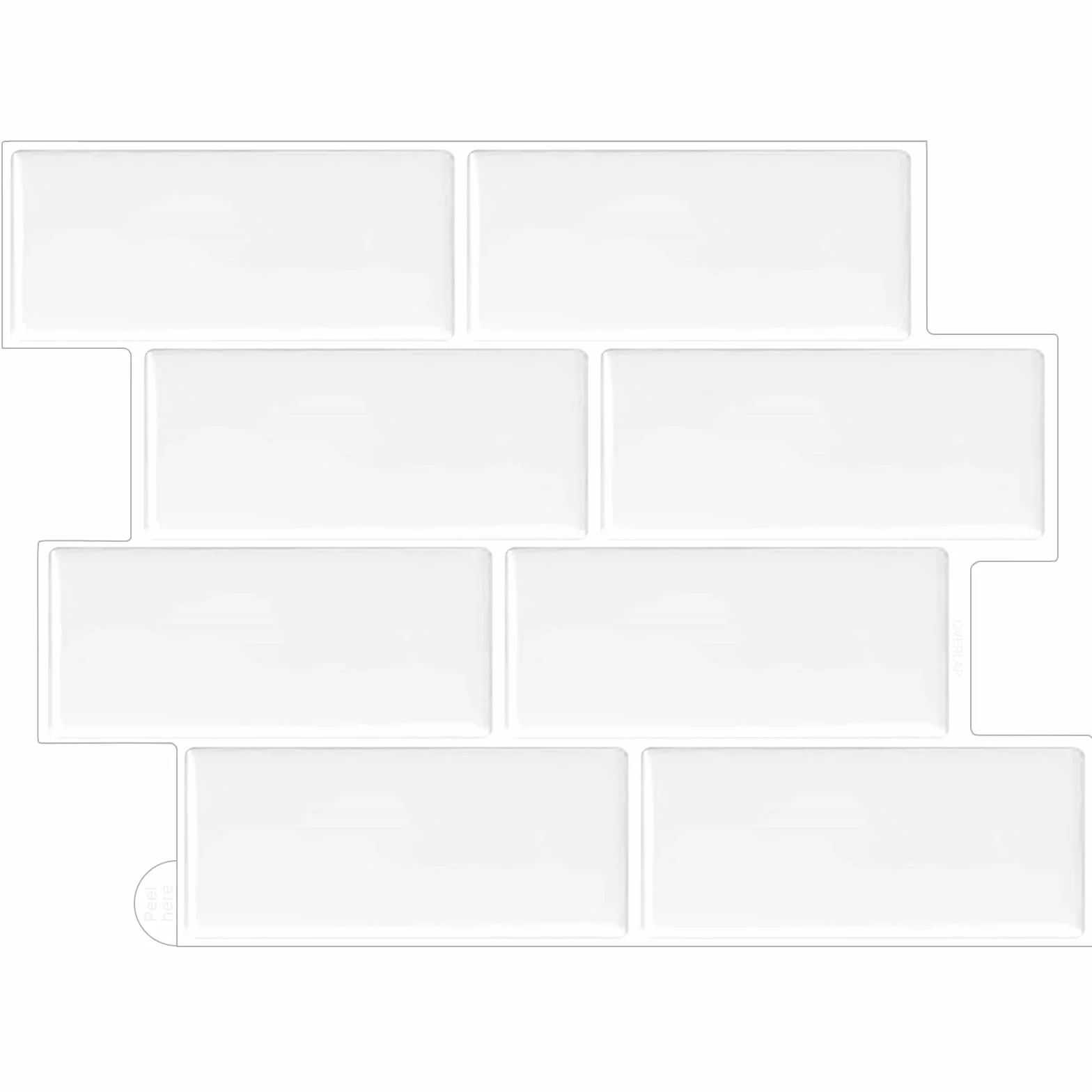 Samoprzylepne płytki ścienne, 10 arkuszy, odklej i przyklej, płytki ścienne 3D, do kuchni, łazienki, białe, przyklejane płytki, do kuchni, łazienki, 29 x 21 cm