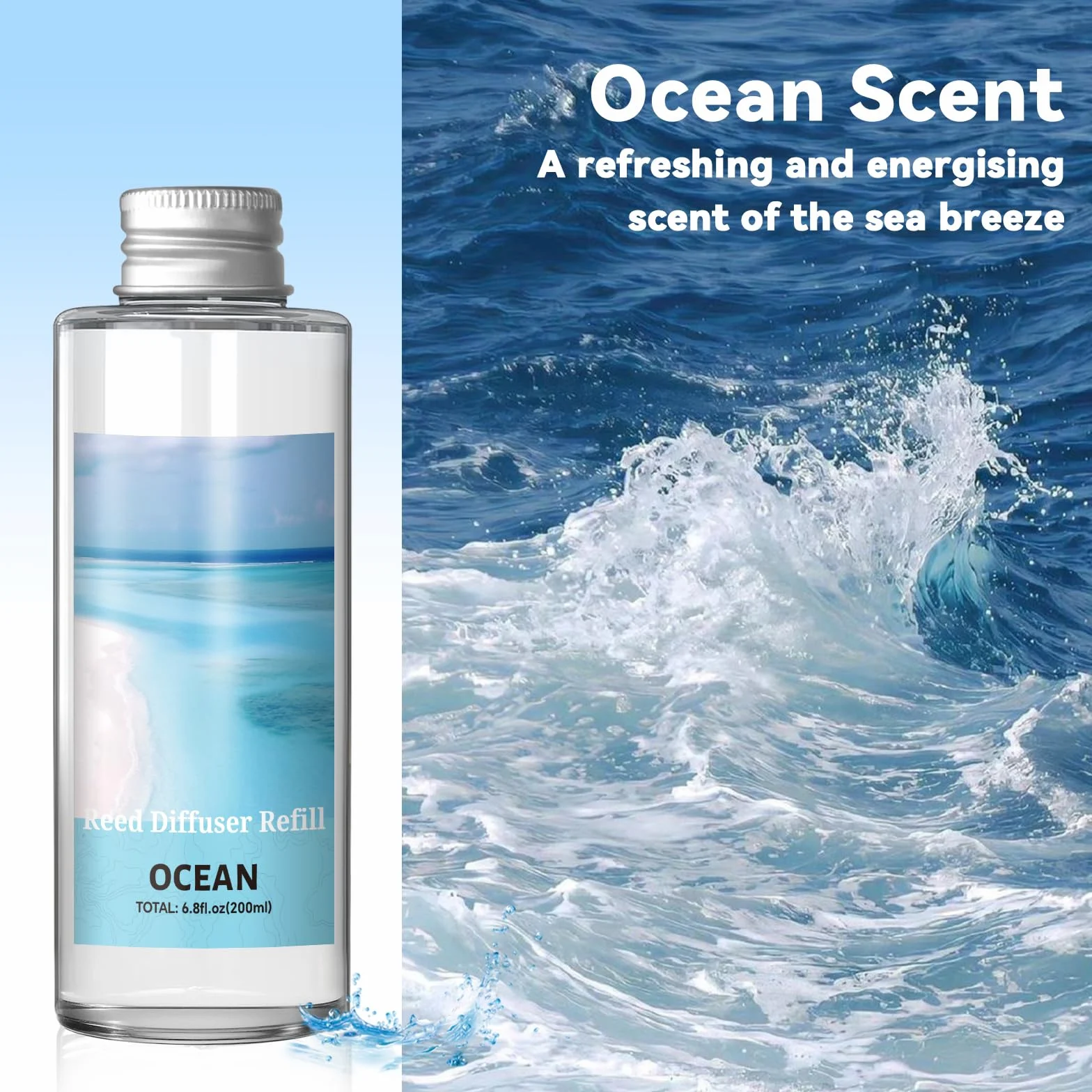 SCENTORINI Zapach do pomieszczeń ocean 200 ml butelka uzupełniająca do dyfuzora