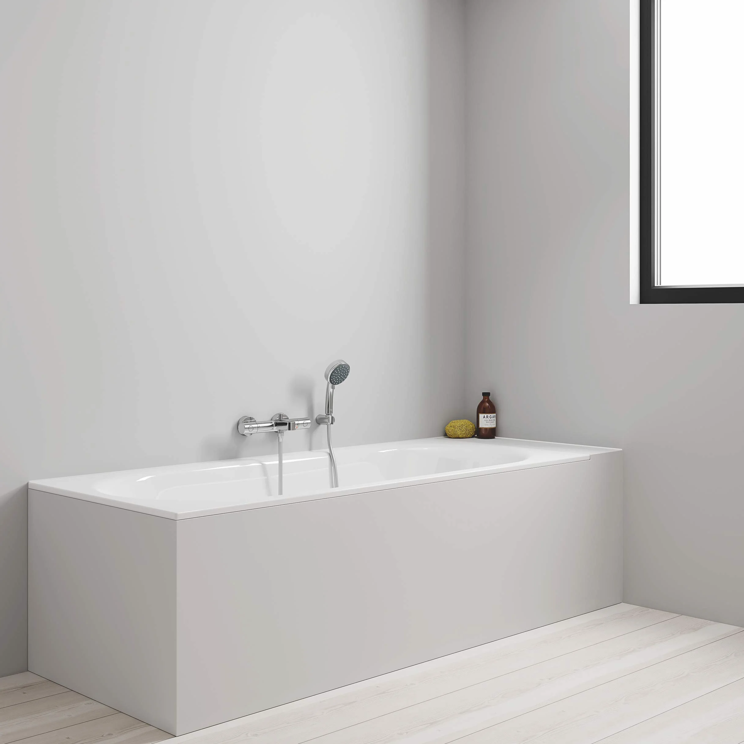 Grohe Precision Get Bateria Wannowa, Srebrny